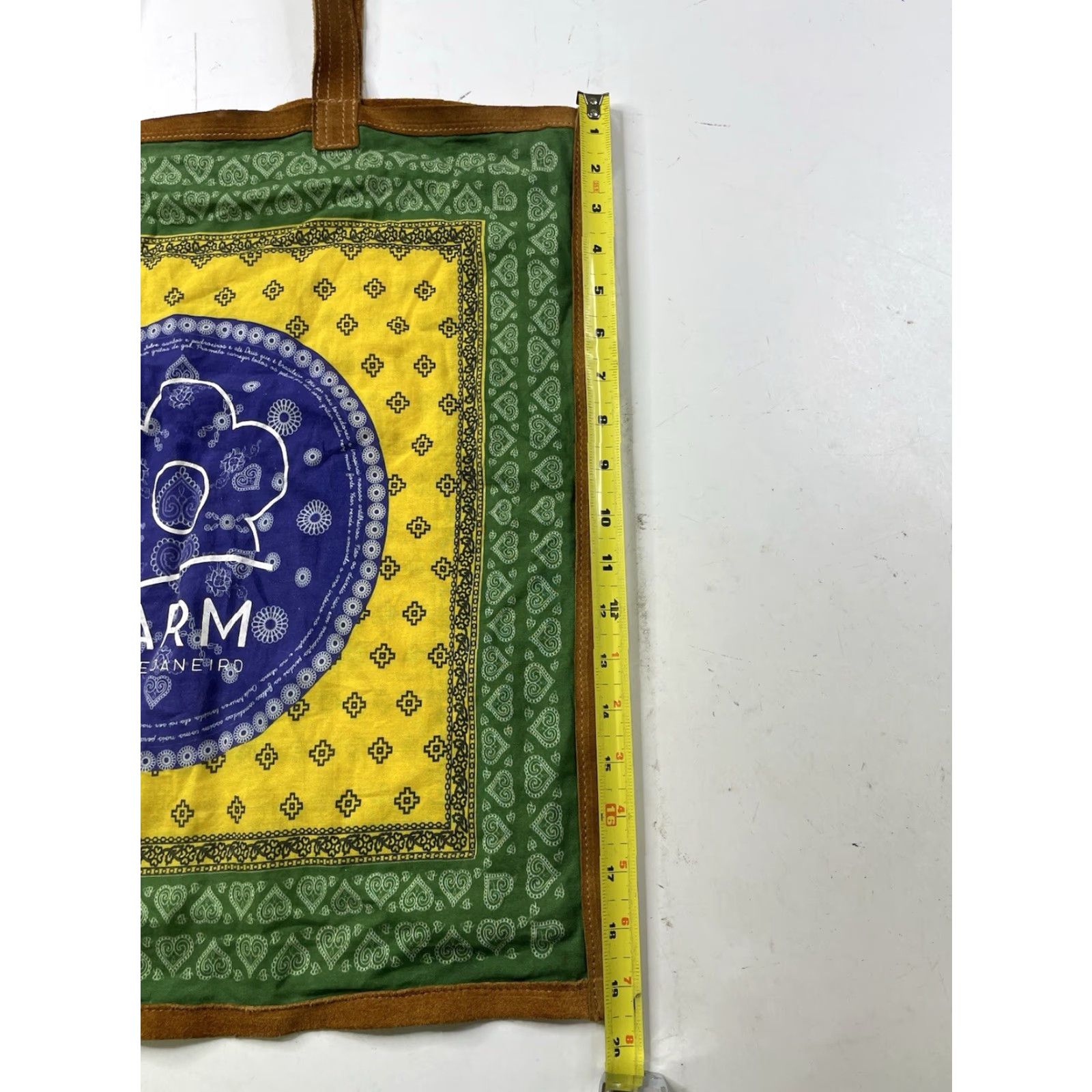Farm Rio Farm Rio Rio De Janeiro Brazil Bandana Tote Bag Leather Multicolor Size ONE SIZE - 2 Thumbnail