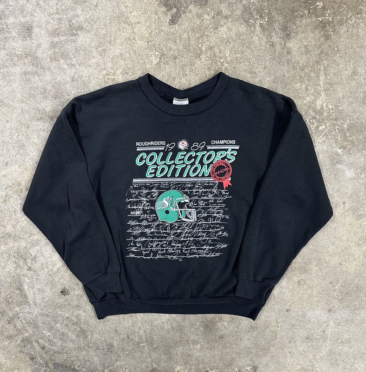 NFL Vintage 80s CFL Saskatchewan Roughriders Sweatshirt Size US S / EU 44-46 / 1 - 1 Thumbnail