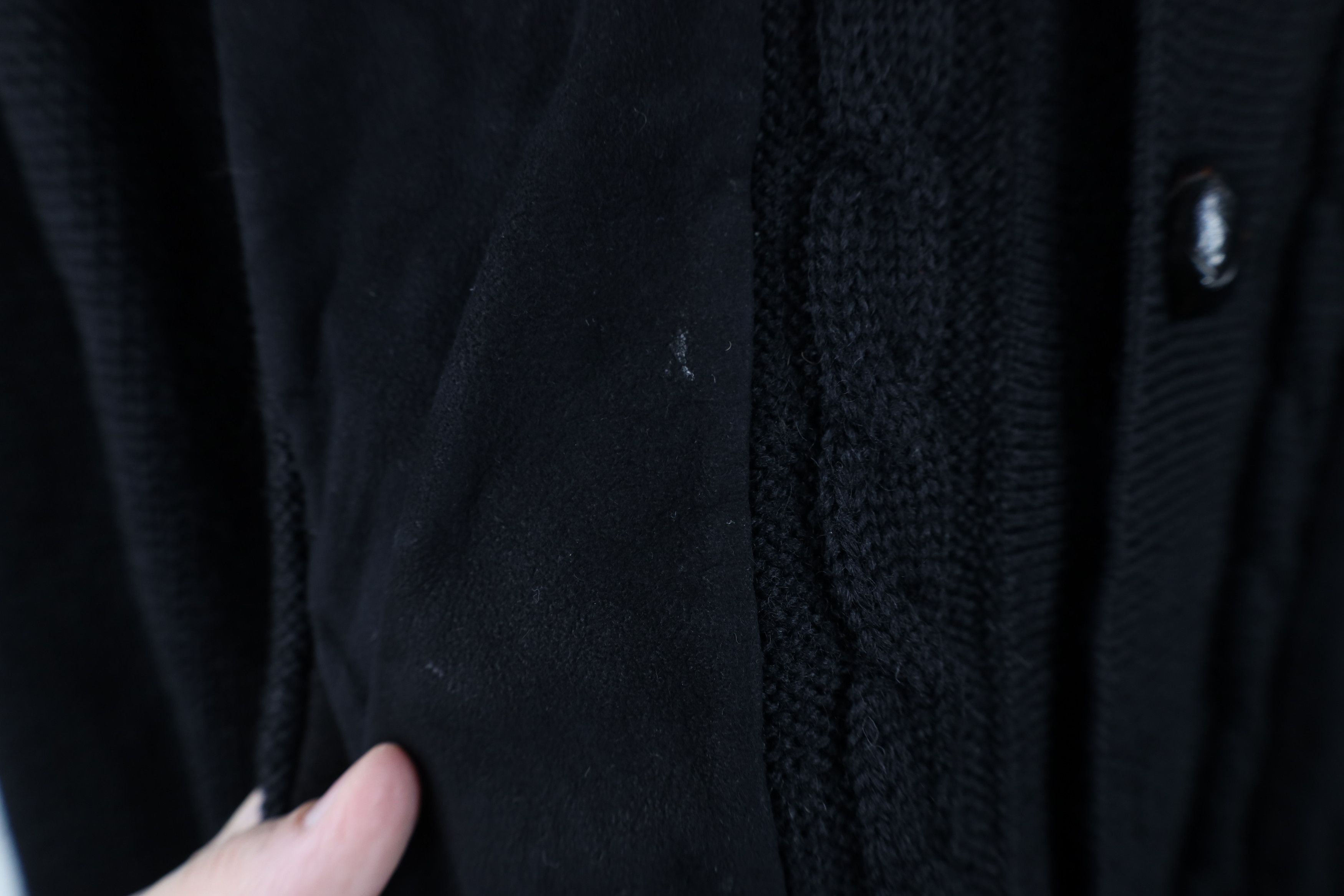Vintage Vintage 50s Rockabilly Wool Suede Leather Cardigan Sweater Size US M / EU 48-50 / 2 - 8 Thumbnail