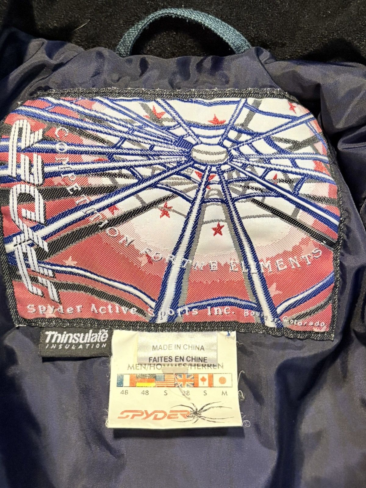 Spyder 🔥Vintage Spyder XT Jacket Black Web Print Snowboard Ski🔥 Size US S / EU 44-46 / 1 - 3 Thumbnail