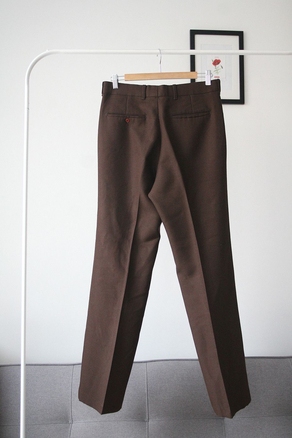 Levi's VINTAGE LEVIS STA PREST SLACKS TYLER COWBOY 70s Brown Pants Size US 30 / EU 46 - 3 Thumbnail