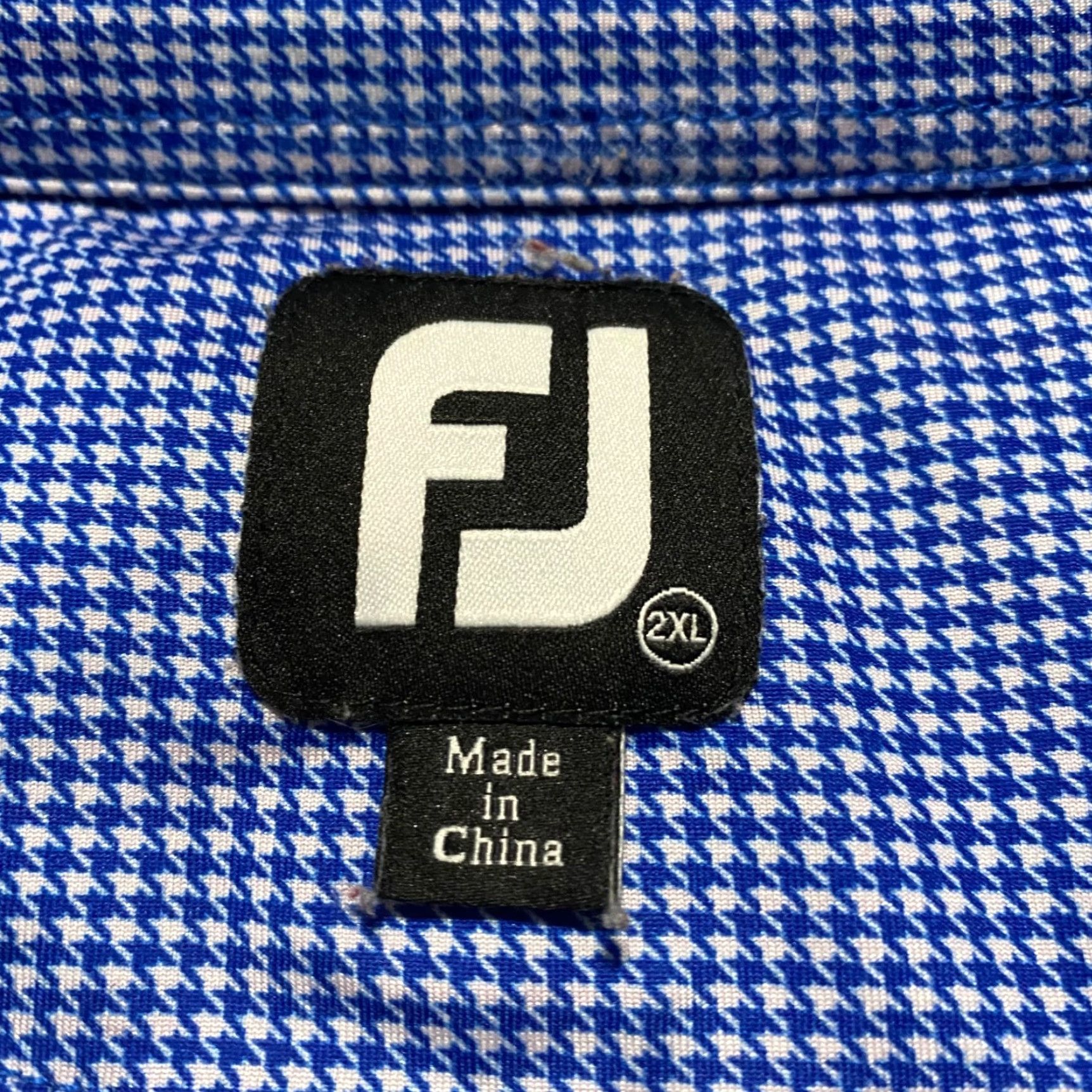 Footjoy FootJoy Polo Shirt Golf Blue Plaid Short Sleeve 2XL Mens Size US XXL / EU 58 / 5 - 3 Thumbnail