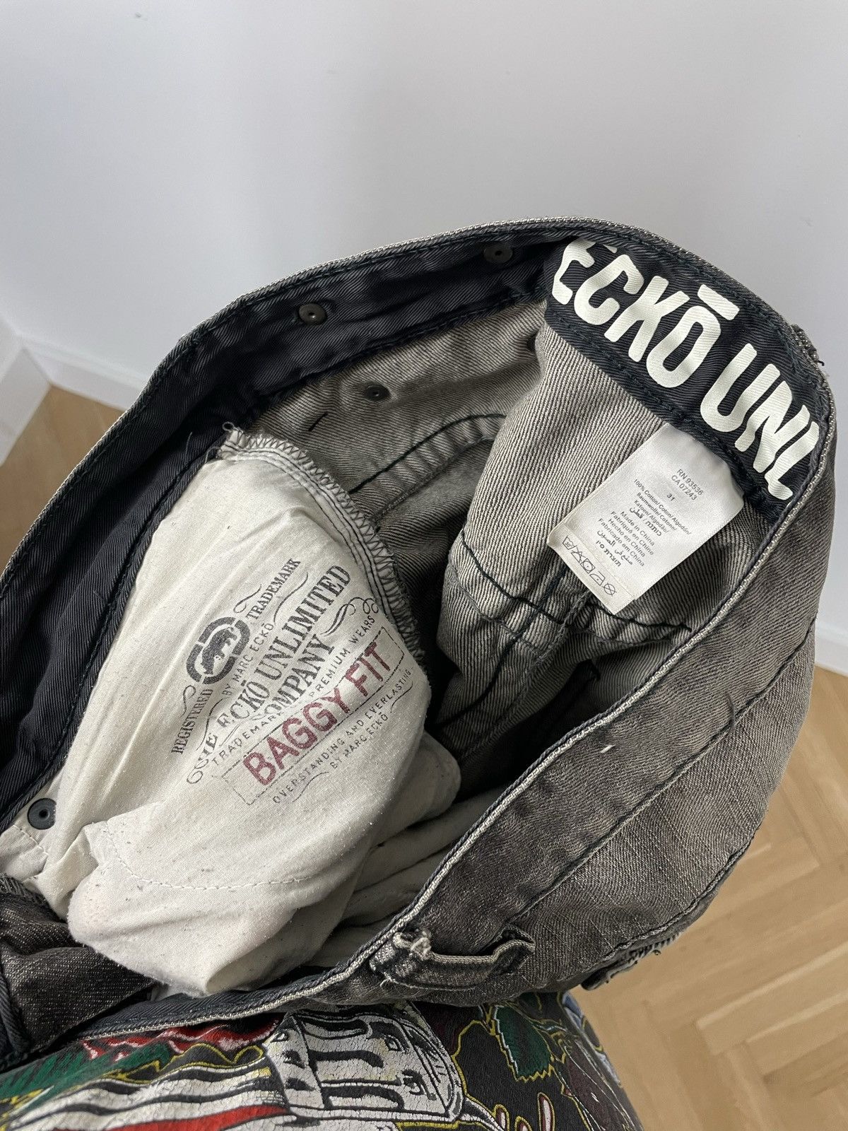 Ecko Unltd Baggy Jeans Denim Pant Rap Streetwear Y2k Vintage