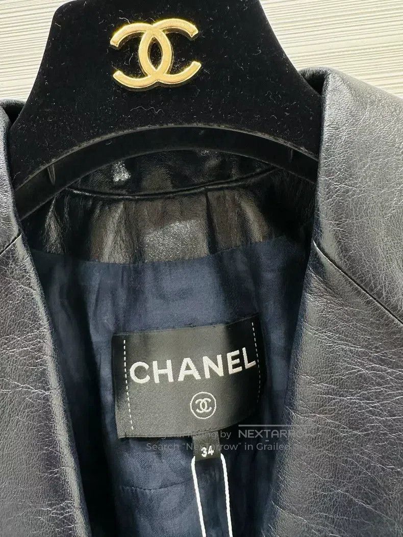 Chanel Chanel Beach series out-of-print dark blue leather jacket Size XXS / US 00 / IT 34 - 4 Thumbnail