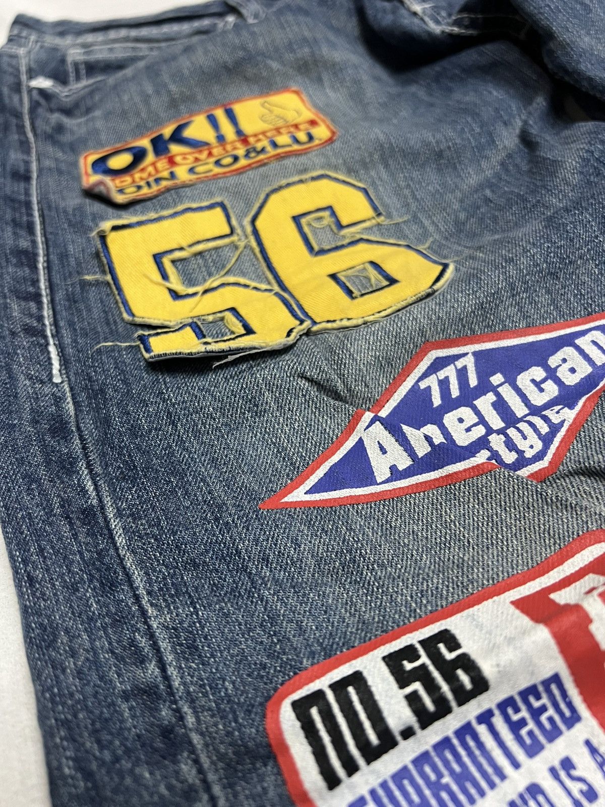 Other 🔥HOT DROPS🔥STREETWEAR PATCH DENIM PANTS RARE Size US 31 - 3 Thumbnail