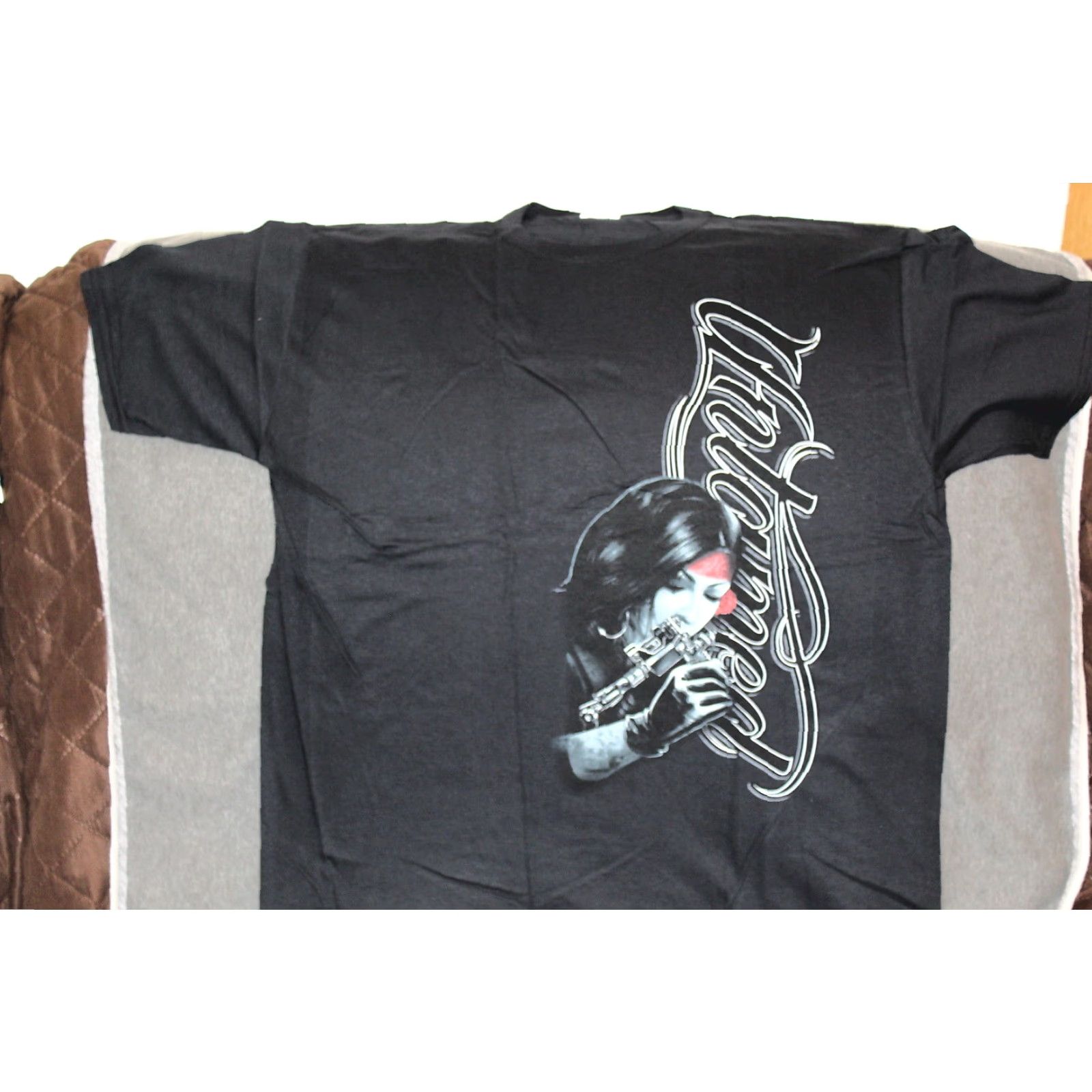 Vintage VINTAGE Graphic T-Shirt Men Large Black Tattoo Joker Gun Untamed Underskin 100% Cotton Size US L / EU 52-54 / 3 - 2 Thumbnail