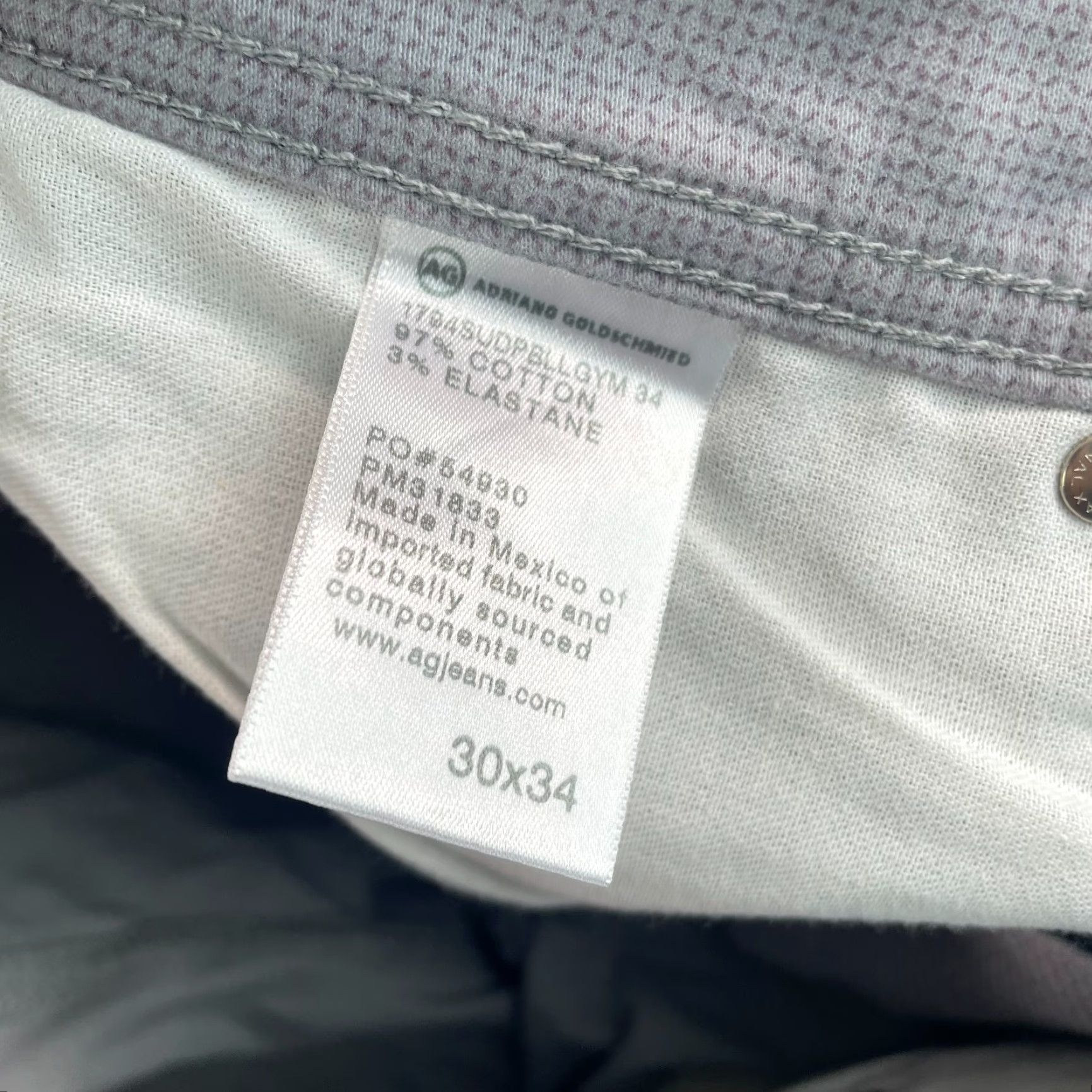 Vintage AG Adriano Goldschmied The Everett Slim Straight 30x34 Grey Sueded Sateen NWT Jeans Men Size US 30 / EU 46 - 3 Thumbnail