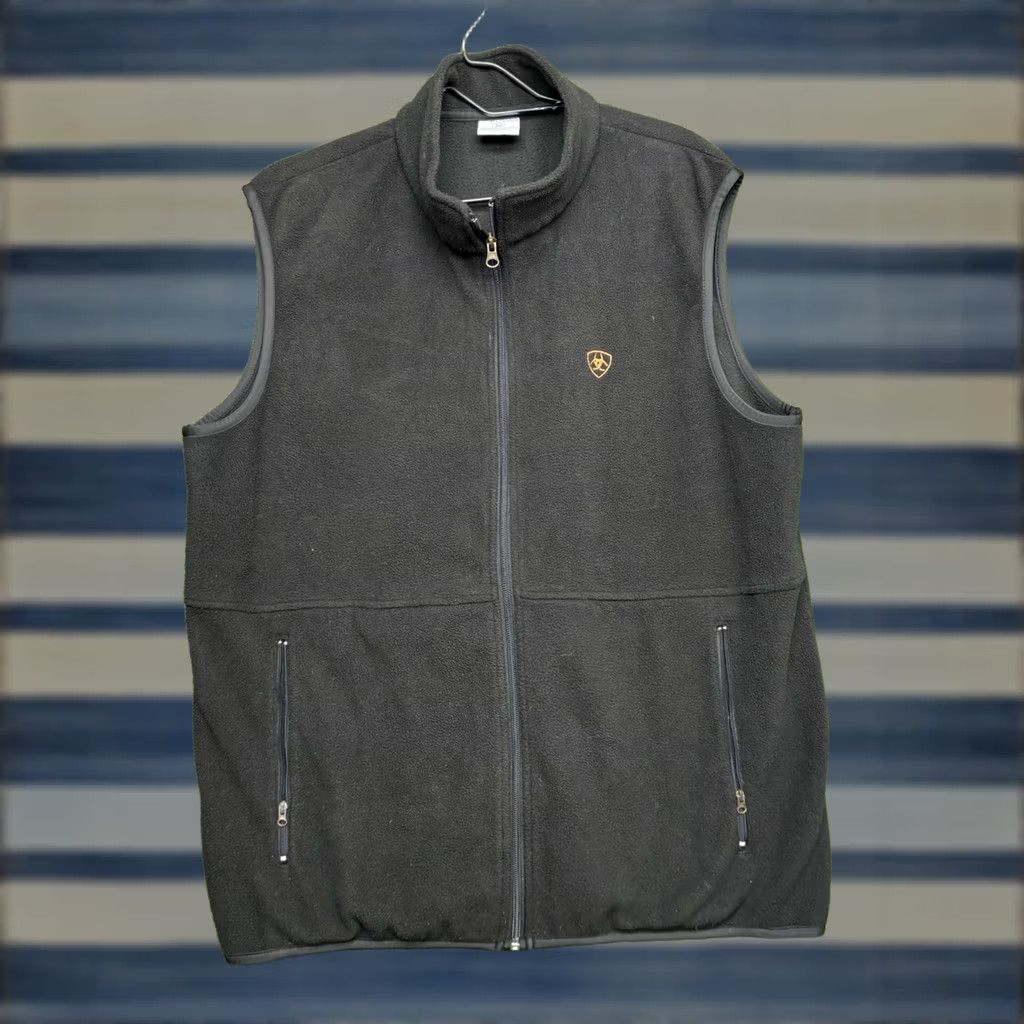 Ariat Ariat Vest Mens Large Fleece Outdoor Workwear Western Black Full Zip Hiking Vest Jacket Size US L / EU 52-54 / 3 - 1 Thumbnail