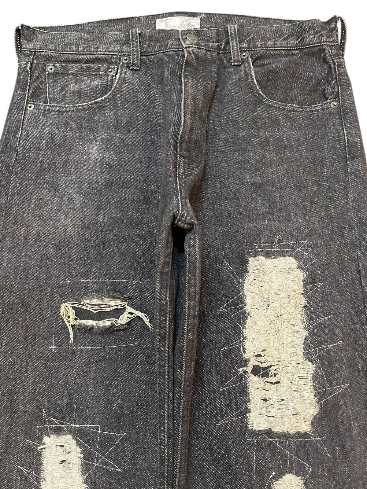 Helmut Lang Vintage Japanese Brand Distressed Style Loose Jeans Size US 33 - 3 Thumbnail