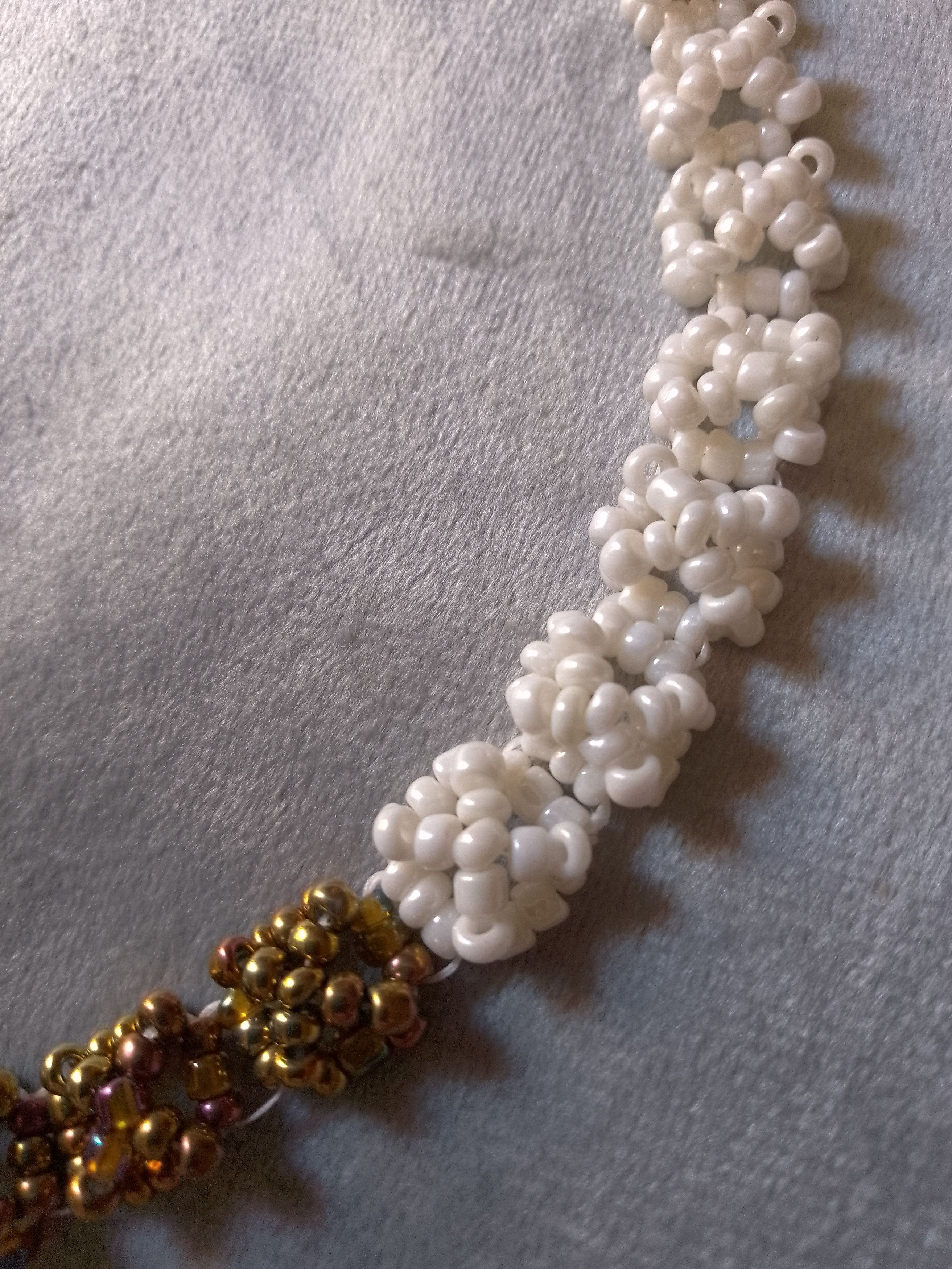Handmade Elegant necklace natural freshwater pearls Golden Ivory Size ONE SIZE - 2 Thumbnail