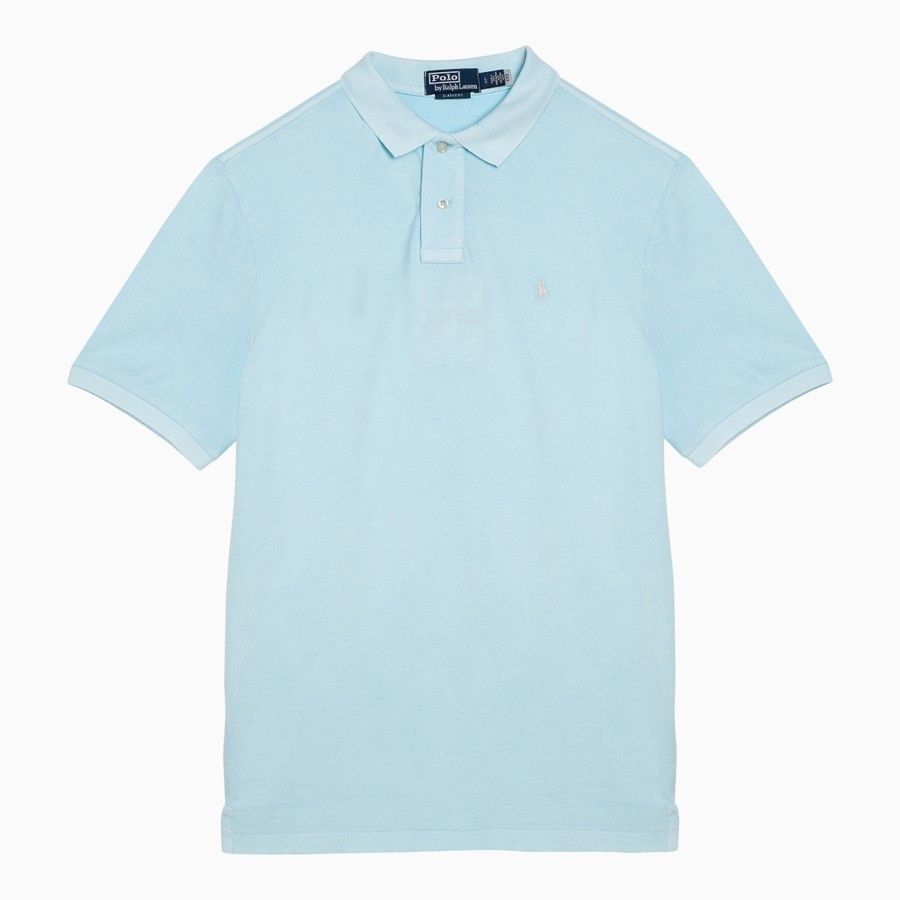 image of Polo Ralph Lauren O1D2Blof0524 Polo Shirts In Light Blue, Men's (Size Large)