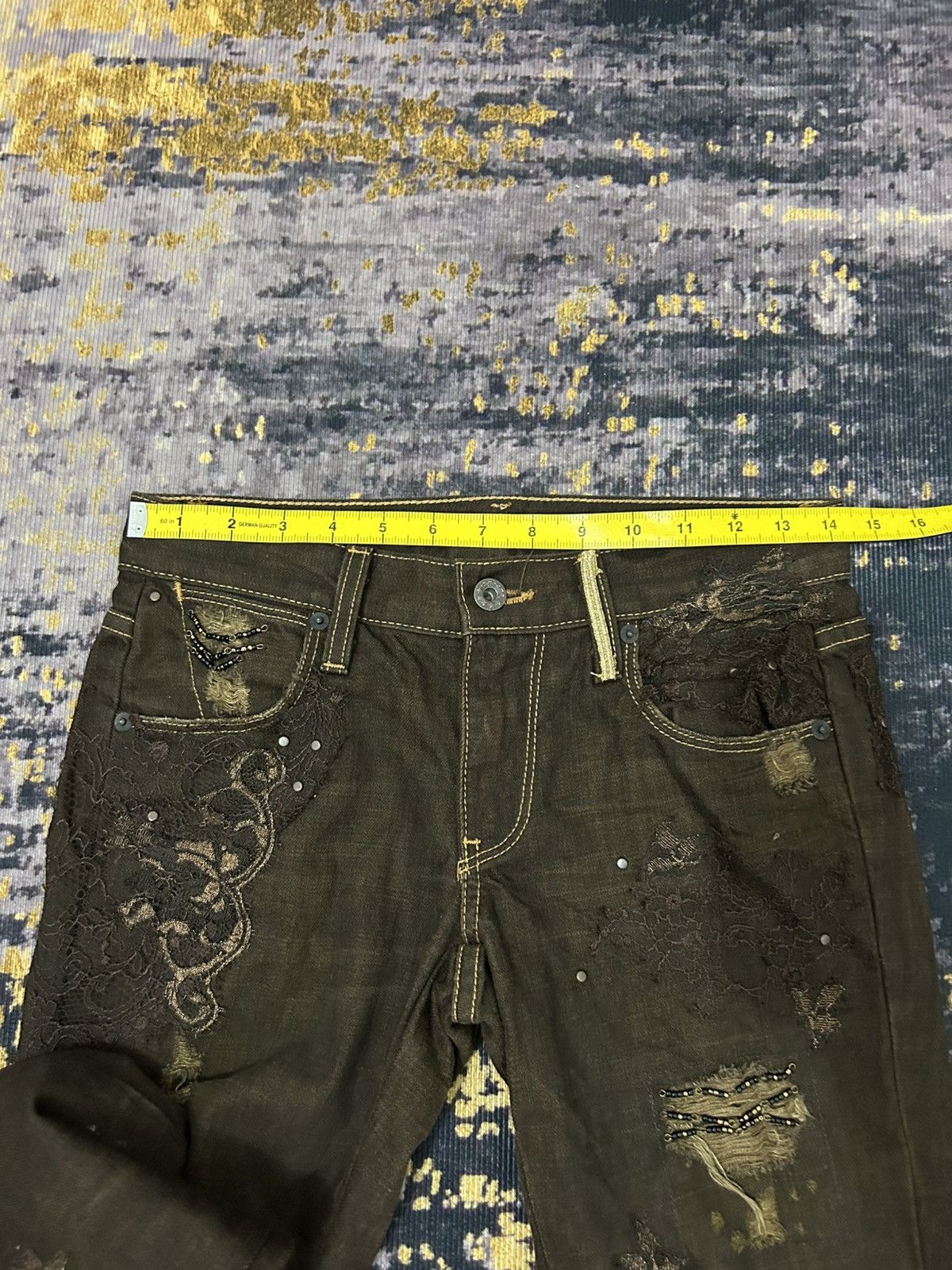 Ralph Lauren Ralph Lauren Lace Ripped Bead Jeans Size US 28 / EU 44 - 19 Thumbnail