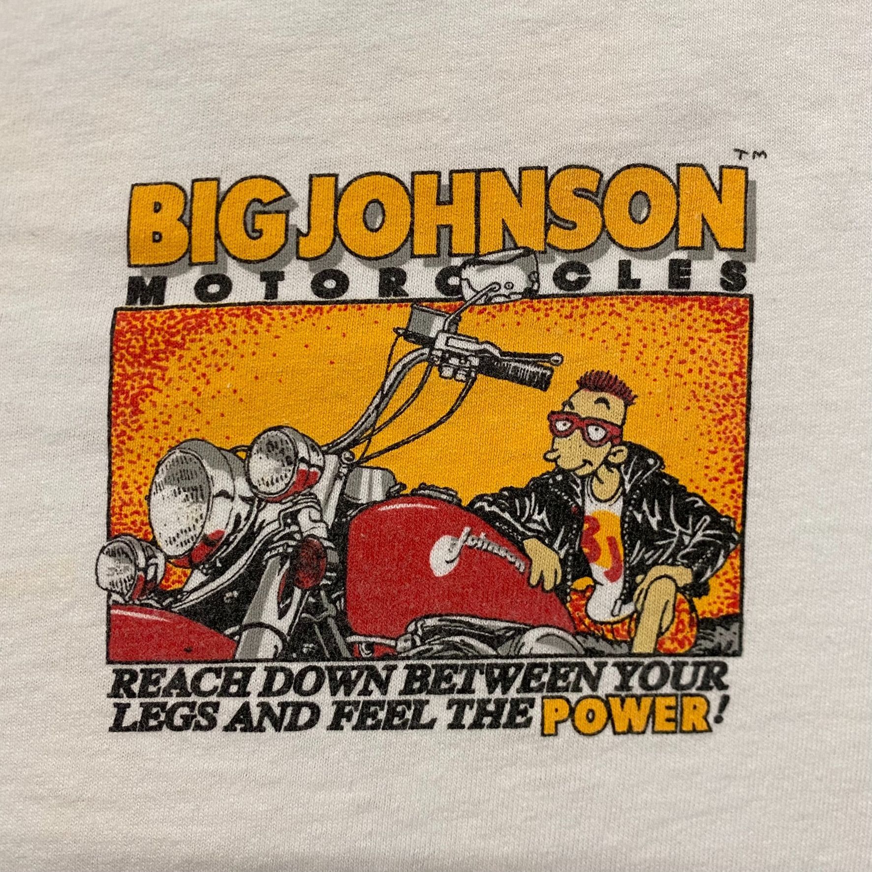 Vintage Vintage 90s Big Johnson Motorcycles Single Stitch Funny Tee Size US L / EU 52-54 / 3 - 7 Thumbnail