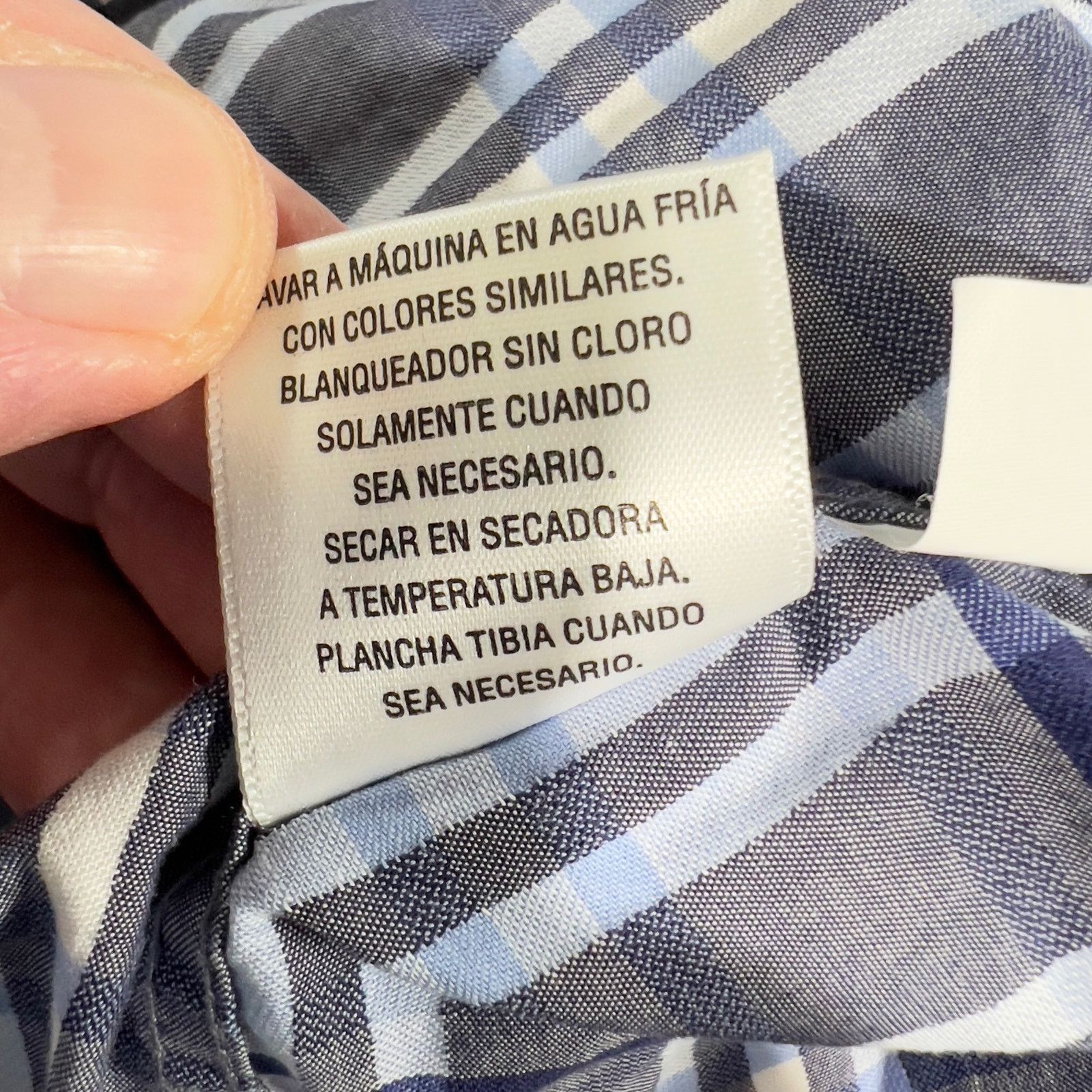 Tasso Elba Tasso Elba Button Shirt Mens Large 16-16.5 Blues White Check Size US M / EU 48-50 / 2 - 12 Thumbnail