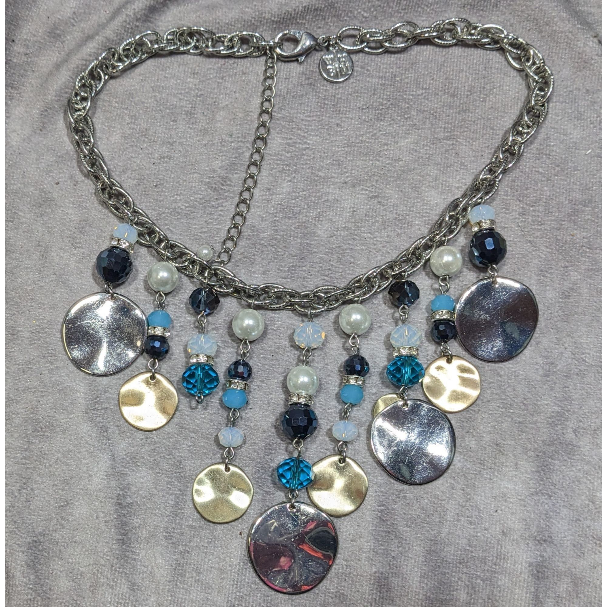 White House Black Market White House Black Market Bead And Disc Fringe Necklace Size ONE SIZE - 6 Thumbnail