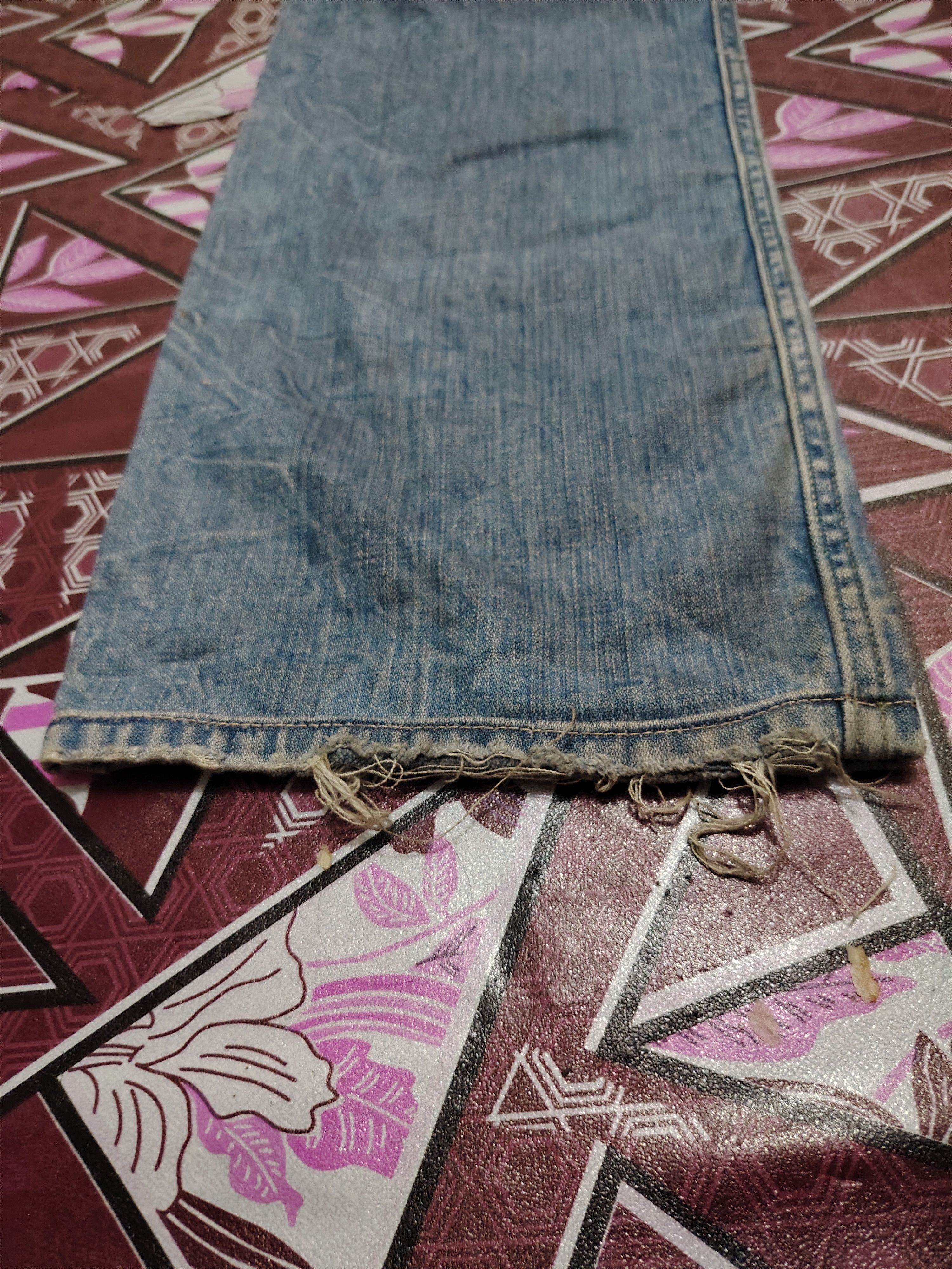 Who Decides War Vtg Diesel Industry Flared Distressed jeans Denim Size US 31 - 19 Thumbnail