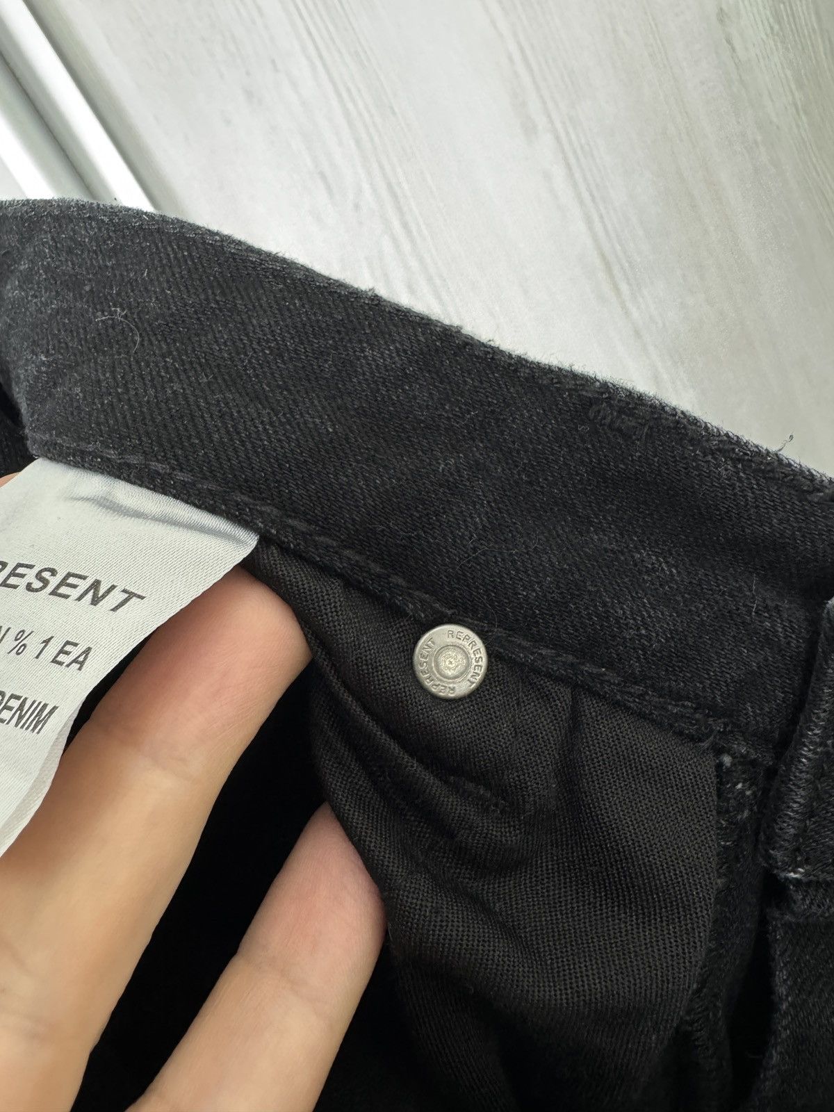Japanese Brand Represent Basic selvedge denim vintage black jeans zippers Size US 32 / EU 48 - 19 Thumbnail