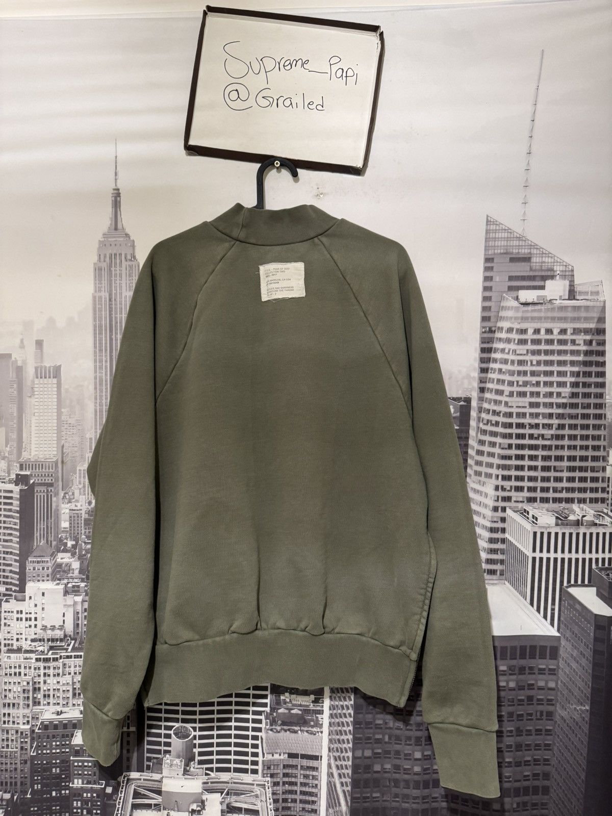 Fear of God OG FOG Fear of God Collection Two ZIP Sweater Olive SZ S 🔥 Size US S / EU 44-46 / 1 - 1 Thumbnail