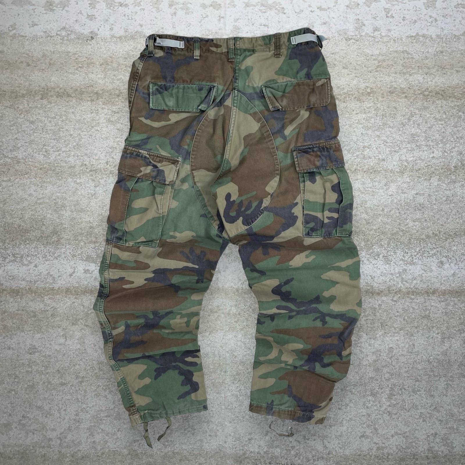 Vintage Vintage Military Camo Pants Baggy Double Knees Cargos 90s | Grailed