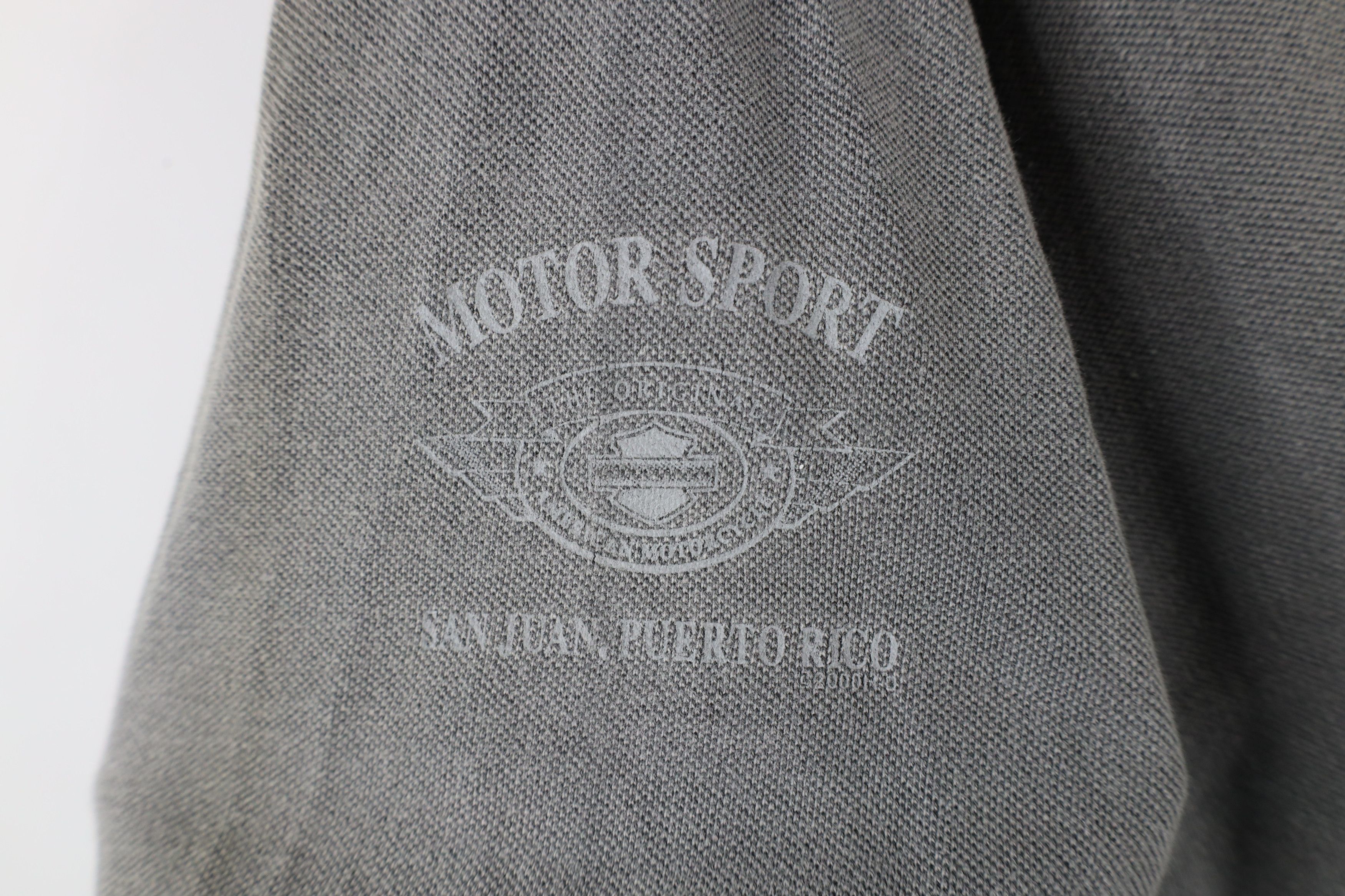 Vintage Vintage Y2K 2000 Harley Davidson Spell Out Puerto Rico Polo Size US L / EU 52-54 / 3 - 4 Thumbnail