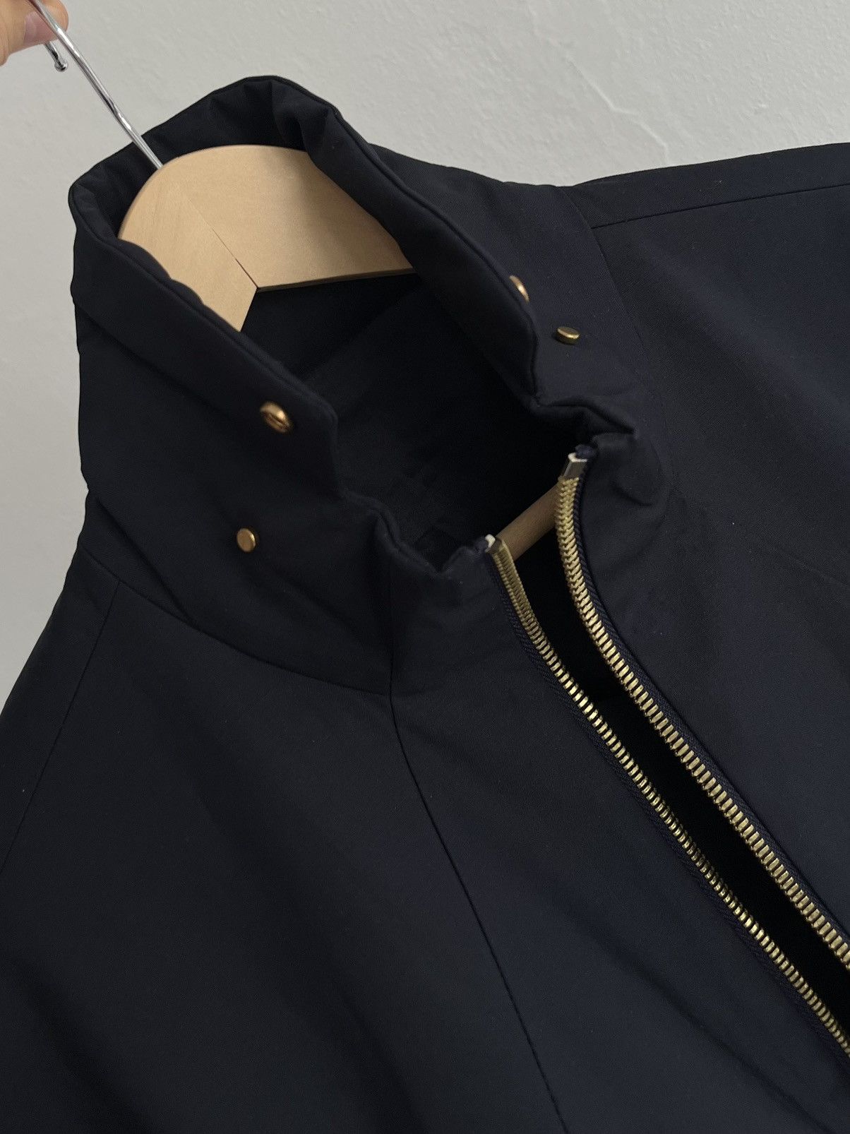 Juun.J Juun.J Leather Accented Navy Bomber Jacket Avant Garde Size US S / EU 44-46 / 1 - 14 Thumbnail