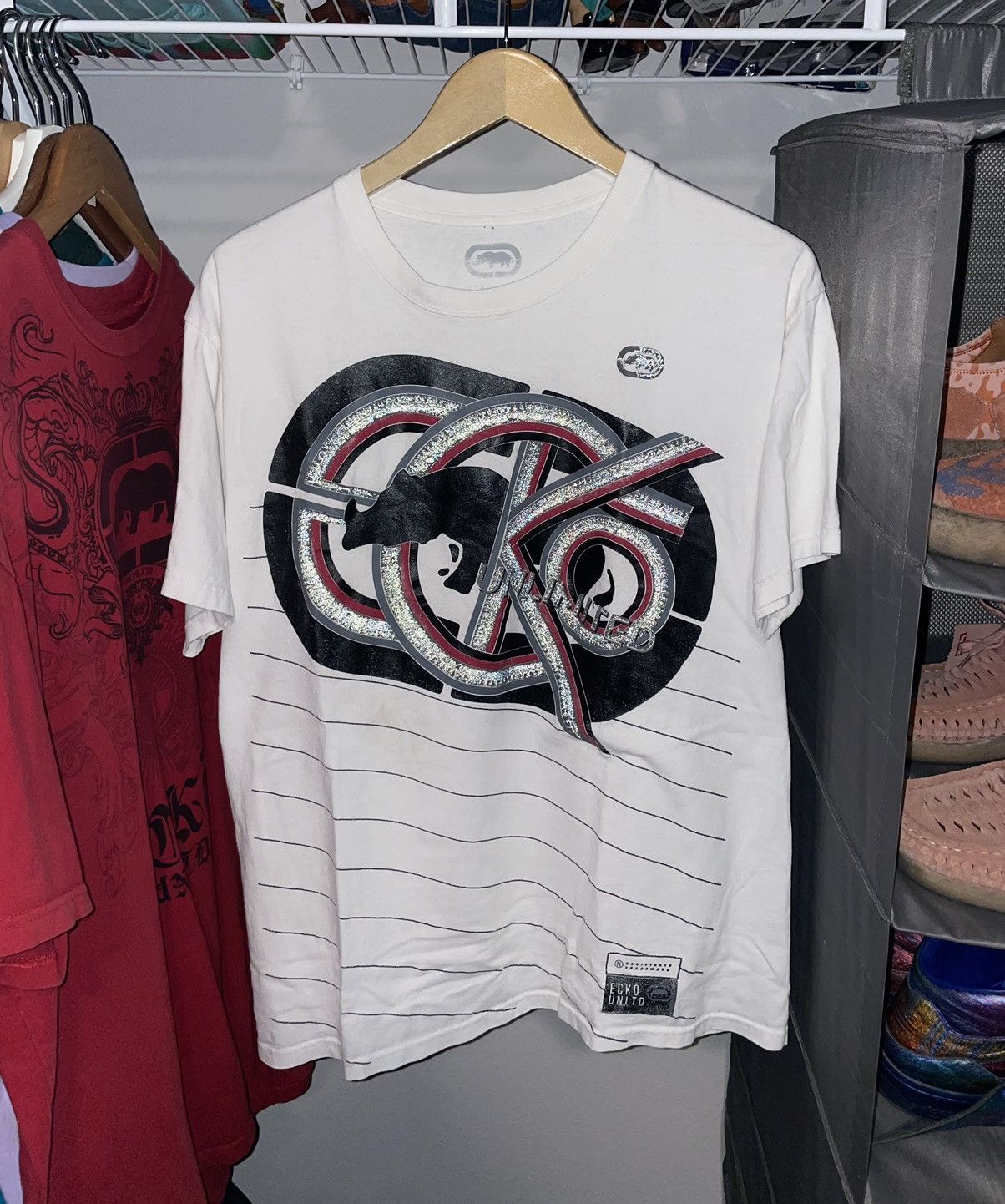 Ecko Unltd. × Marc Ecko × Southpole ECKO UNLTD. Vintage Rhino T shirt White paper short sleeve Size US M / EU 48-50 / 2 - 1 Thumbnail