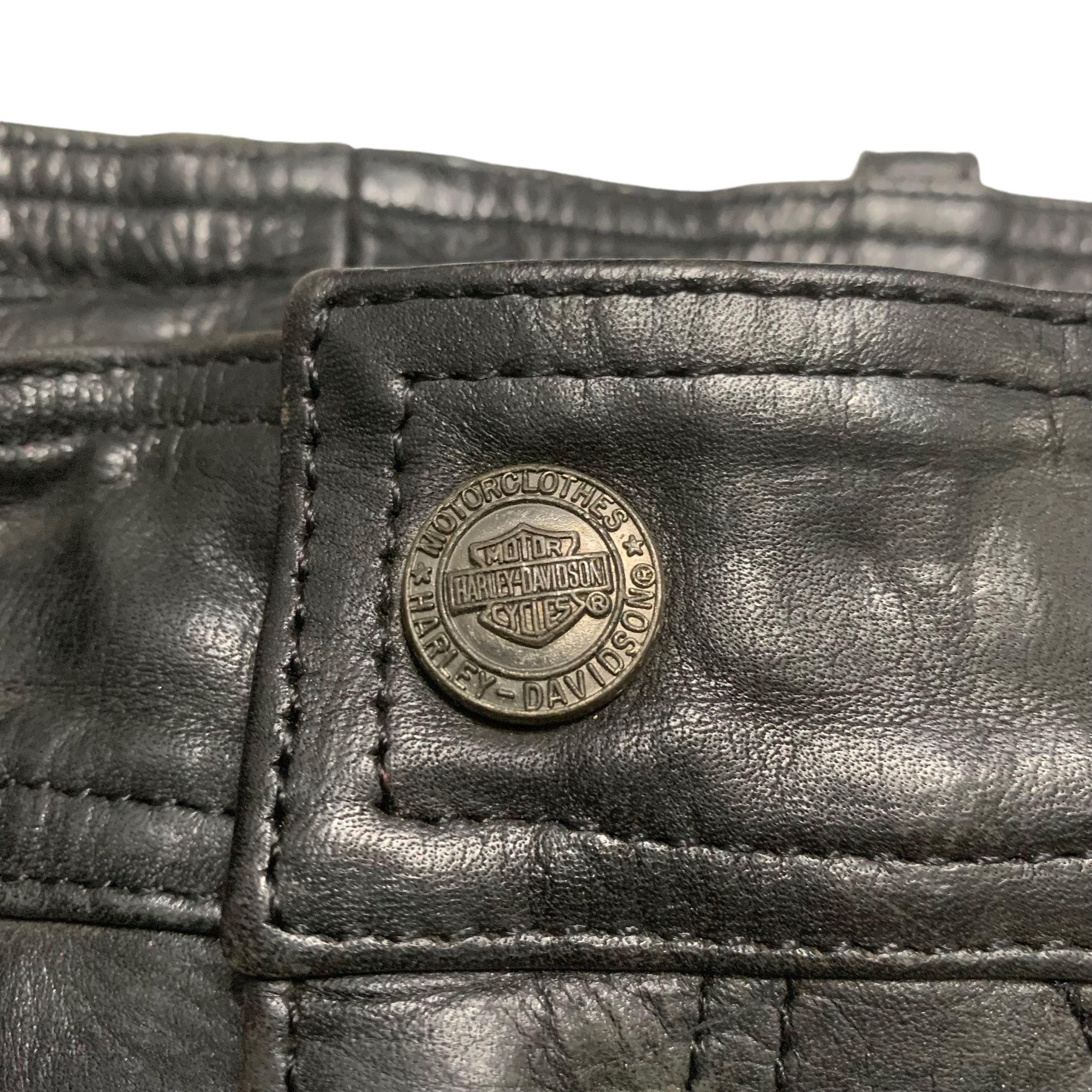 Harley Davidson Vintage Harley Davidson Biker Leather Jacket Size US 28 / EU 44 - 4 Thumbnail