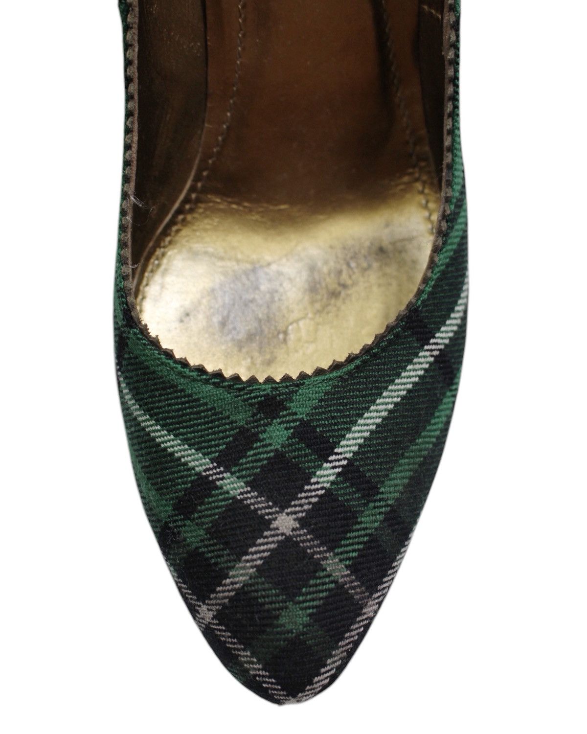 Bottega Veneta BOTTEGA VENETA GREEN PLAID CANVAS PUMP Size US 5.5 / IT 35.5 - 5 Thumbnail
