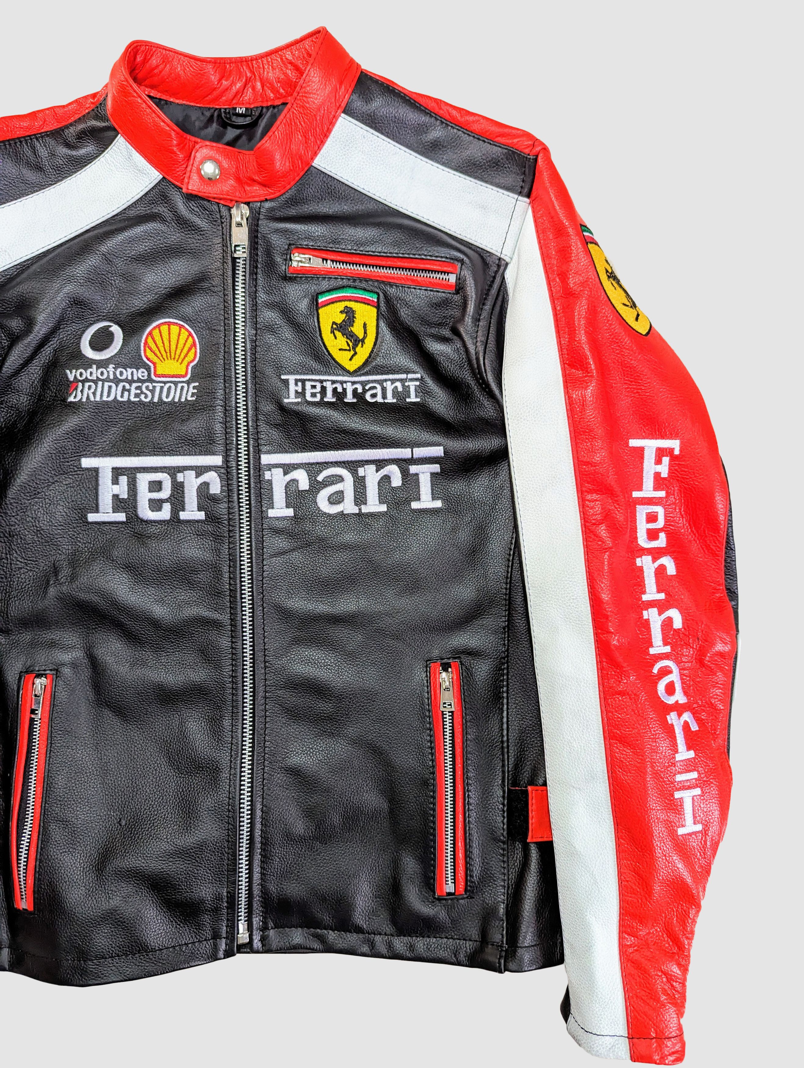 Formula 1 🔥 FERRARI 🔥 Leather Jacket RARE Streetwear Size US M / EU 48-50 / 2 - 4 Thumbnail