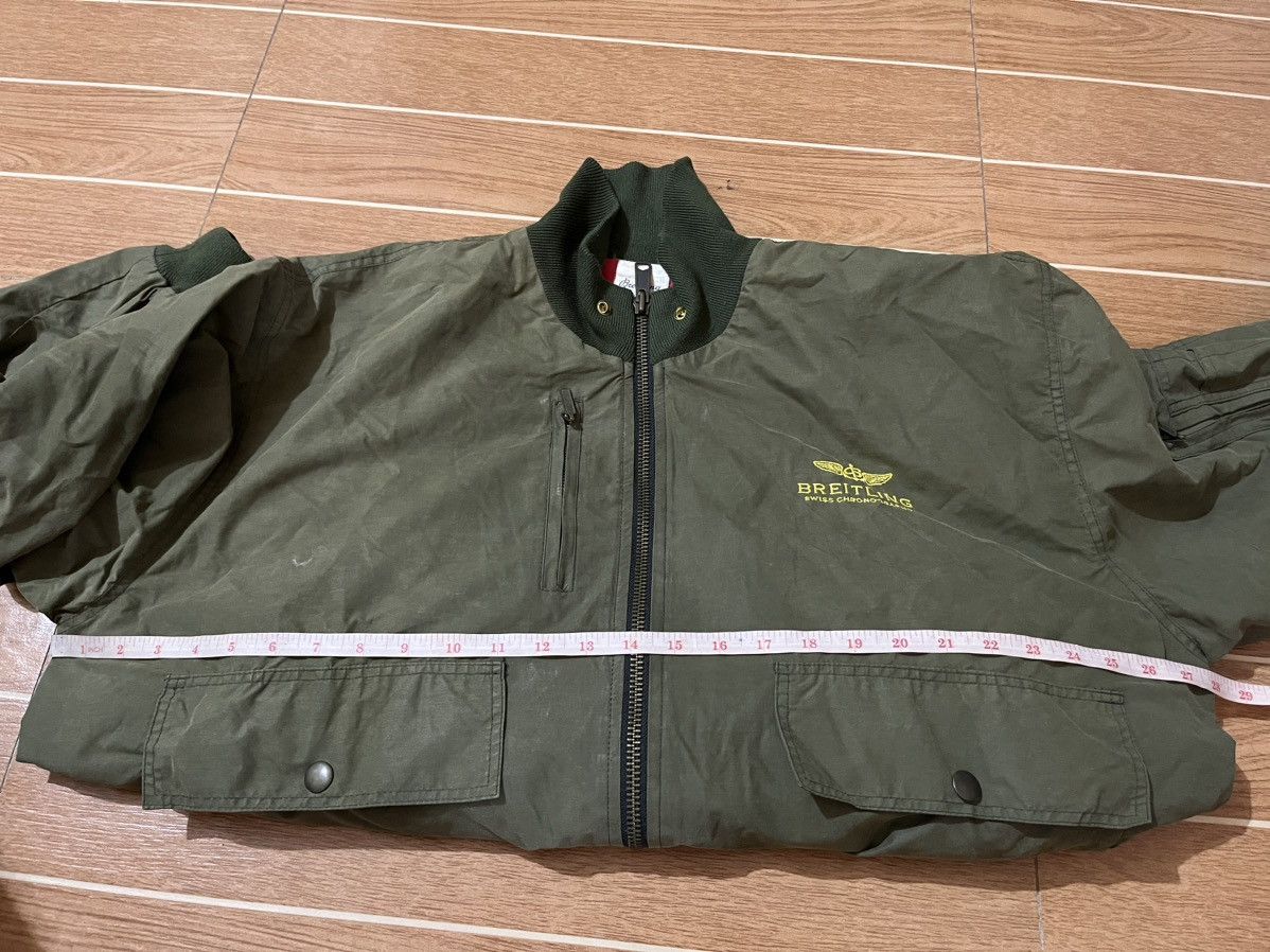 Alpha Industries Vintage Breitling Aviation Pained Waxed Bomber Jacket Size US L / EU 52-54 / 3 - 22 Thumbnail