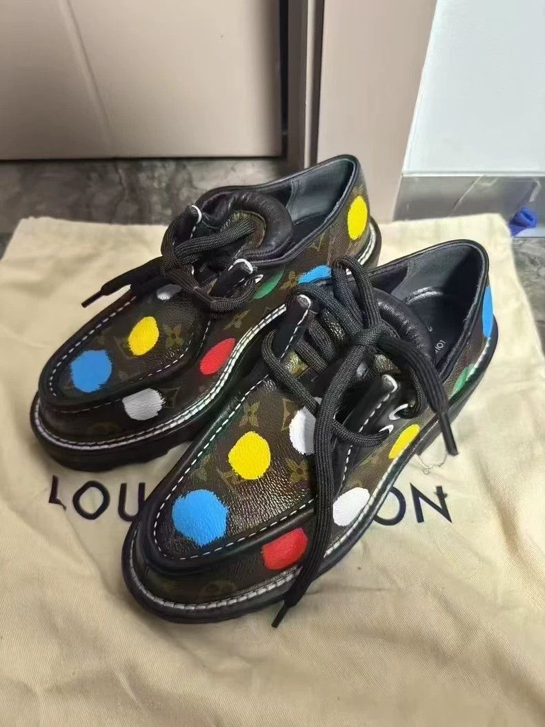 Louis Vuitton Louis Vuitton Yayoi Kusama co-branded presbyopic loafers s Size US 5.5 / IT 35.5 - 1 Thumbnail