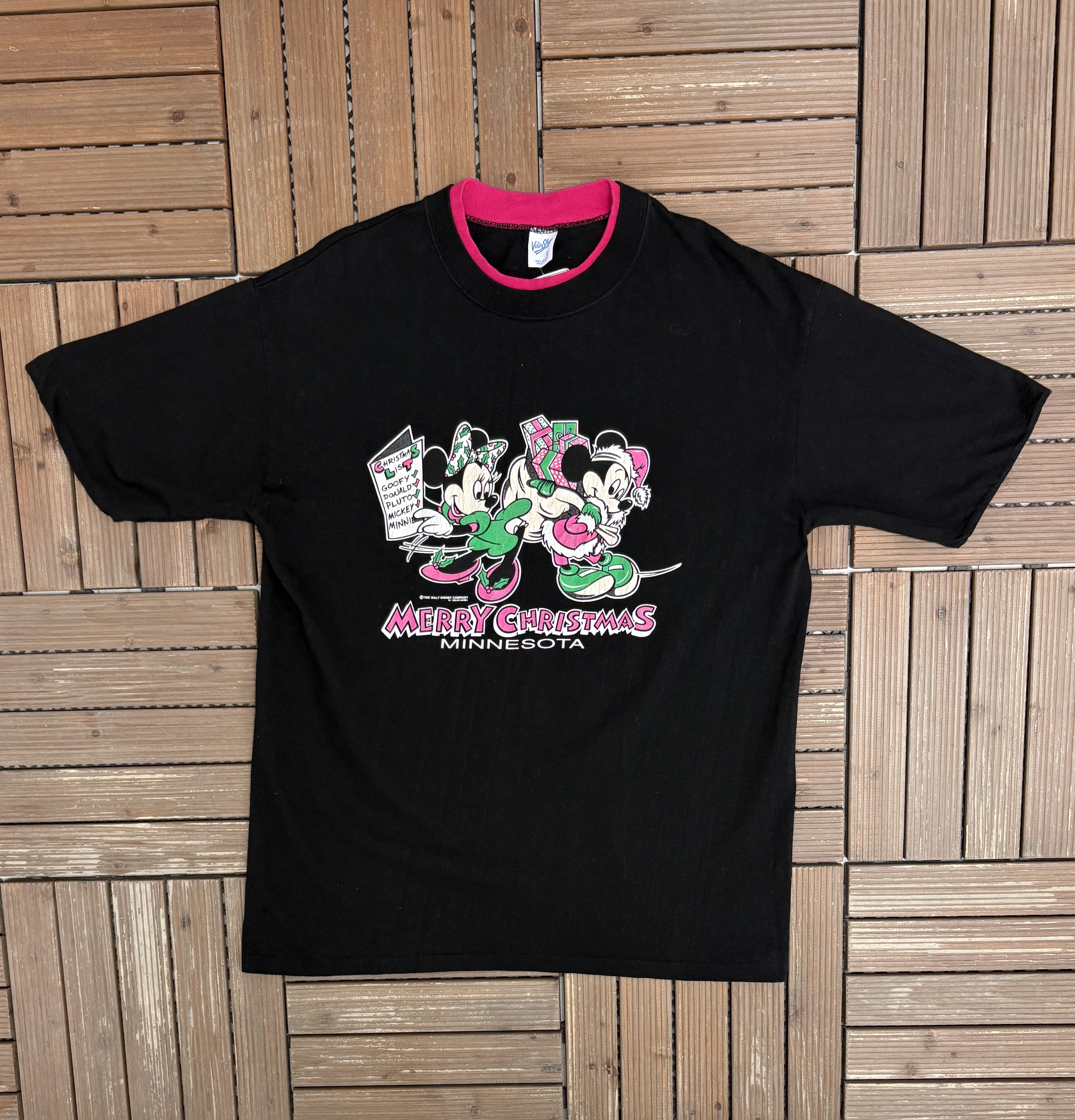 Vintage Mickey & Minnie Mouse Merry Christmas Vintage Tee Size US XL / EU 56 / 4 - 1 Thumbnail