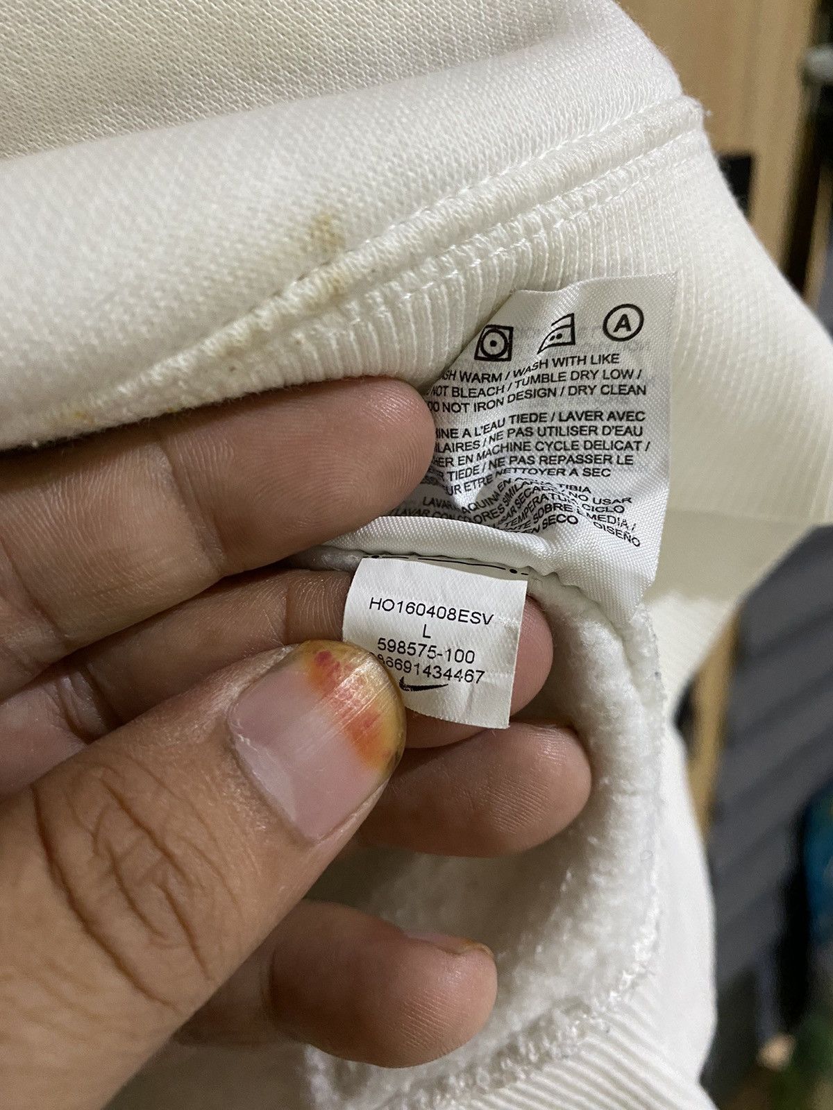 Nike × Vintage nike center white hoodie eminem used Size US L / EU 52-54 / 3 - 15 Thumbnail