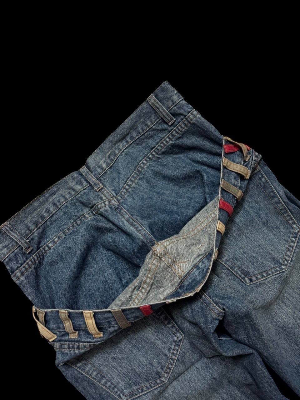 PPFM DOUBLE WAIST 90s Jungle Storm 🇯🇵 Mudwash Distressed Insane Size US 31 - 21 Thumbnail