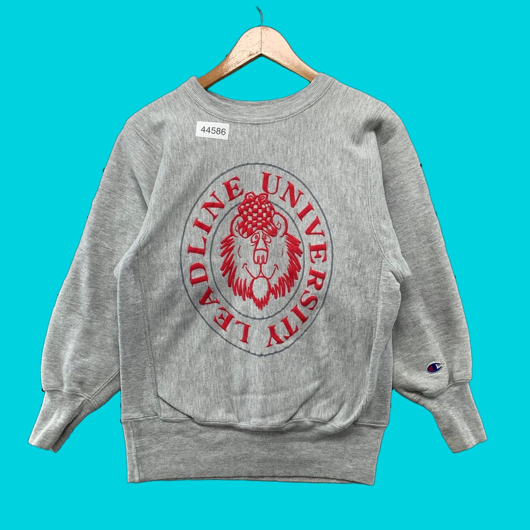 Champion Vintage 90s Leadline University Sweatshirt Men Small Gray Champion Reverse Weave Size US S / EU 44-46 / 1 - 1 Thumbnail