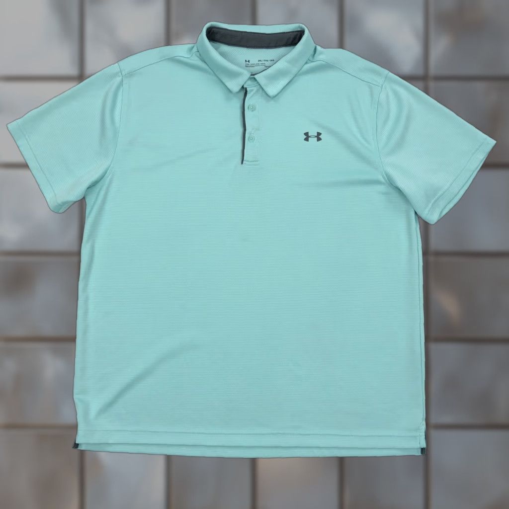 Under Armour Under Armour Polo Shirt Men's 2XL Aqua HeatGear Performance Golf Tech Short Sleeve Shirt Size US XXL / EU 58 / 5 - 1 Thumbnail
