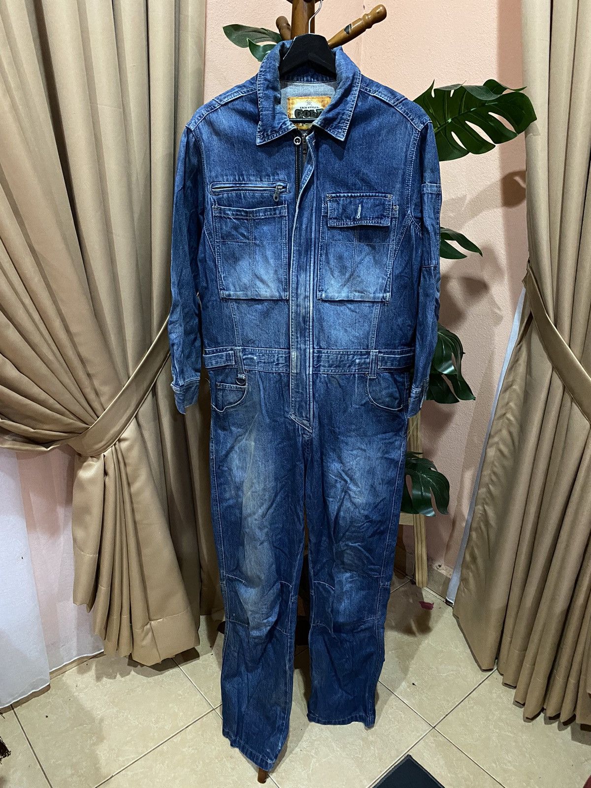 30s vintage denim overall 片ポケ 濃紺 30s vintage denim overall 片ポケ 濃紺