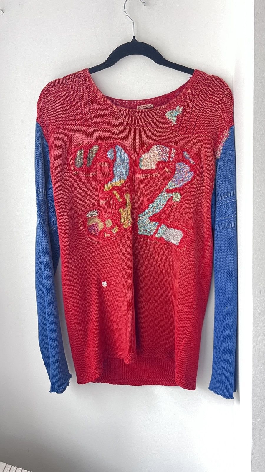 Kapital Knit ‘32’ Red & Blue Shirt