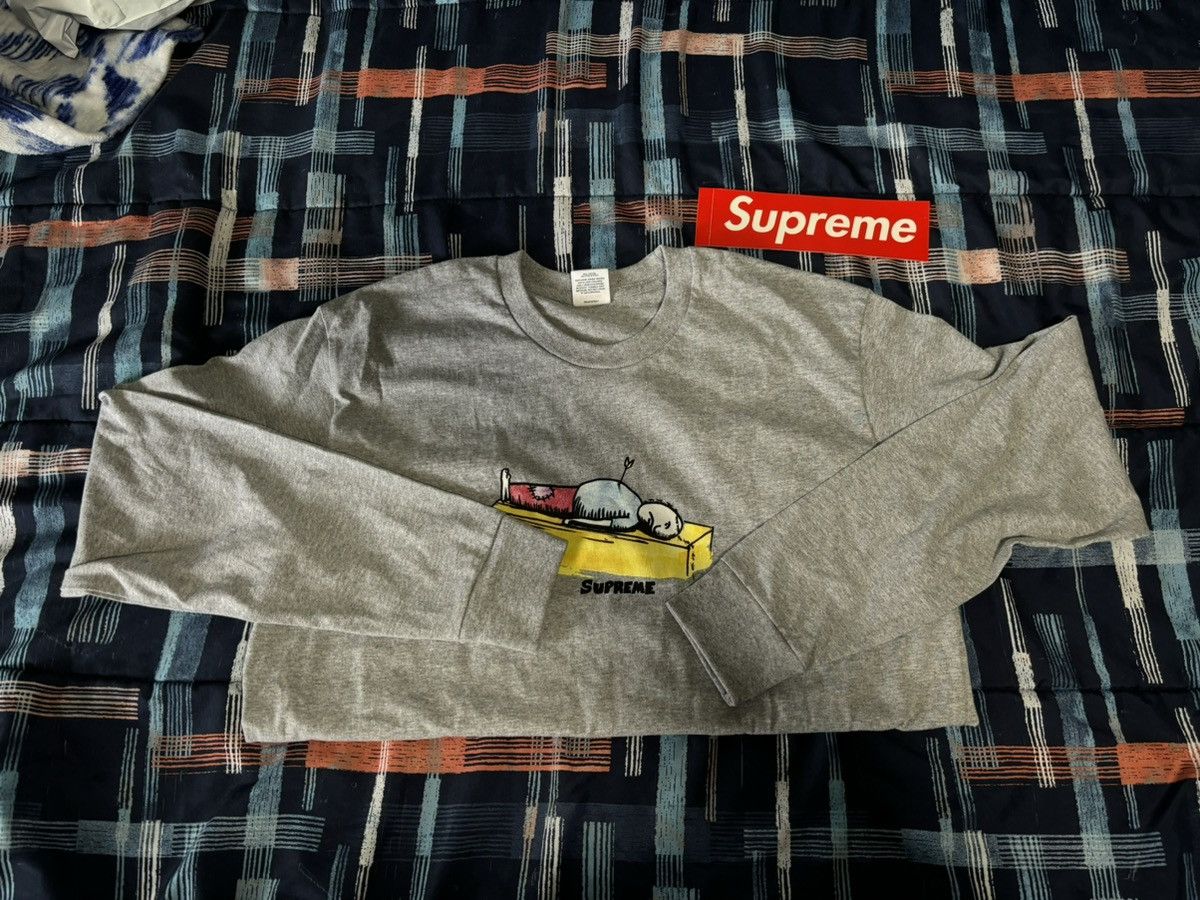 image of Supreme Neil Blender Arrow L/s Tee in Grey, Men's (Size Medium)
