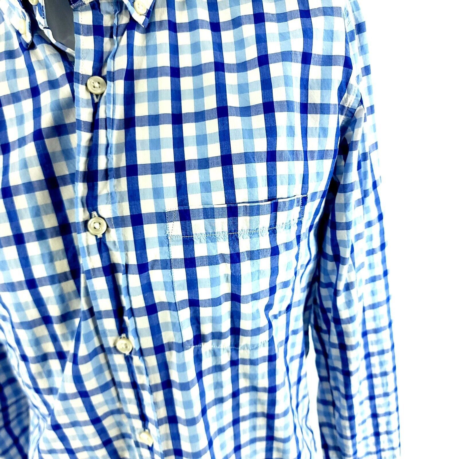 J.Crew J Crew Blue White Plaid Light Weight Cotton Slim Fit Small B Size US S / EU 44-46 / 1 - 3 Thumbnail