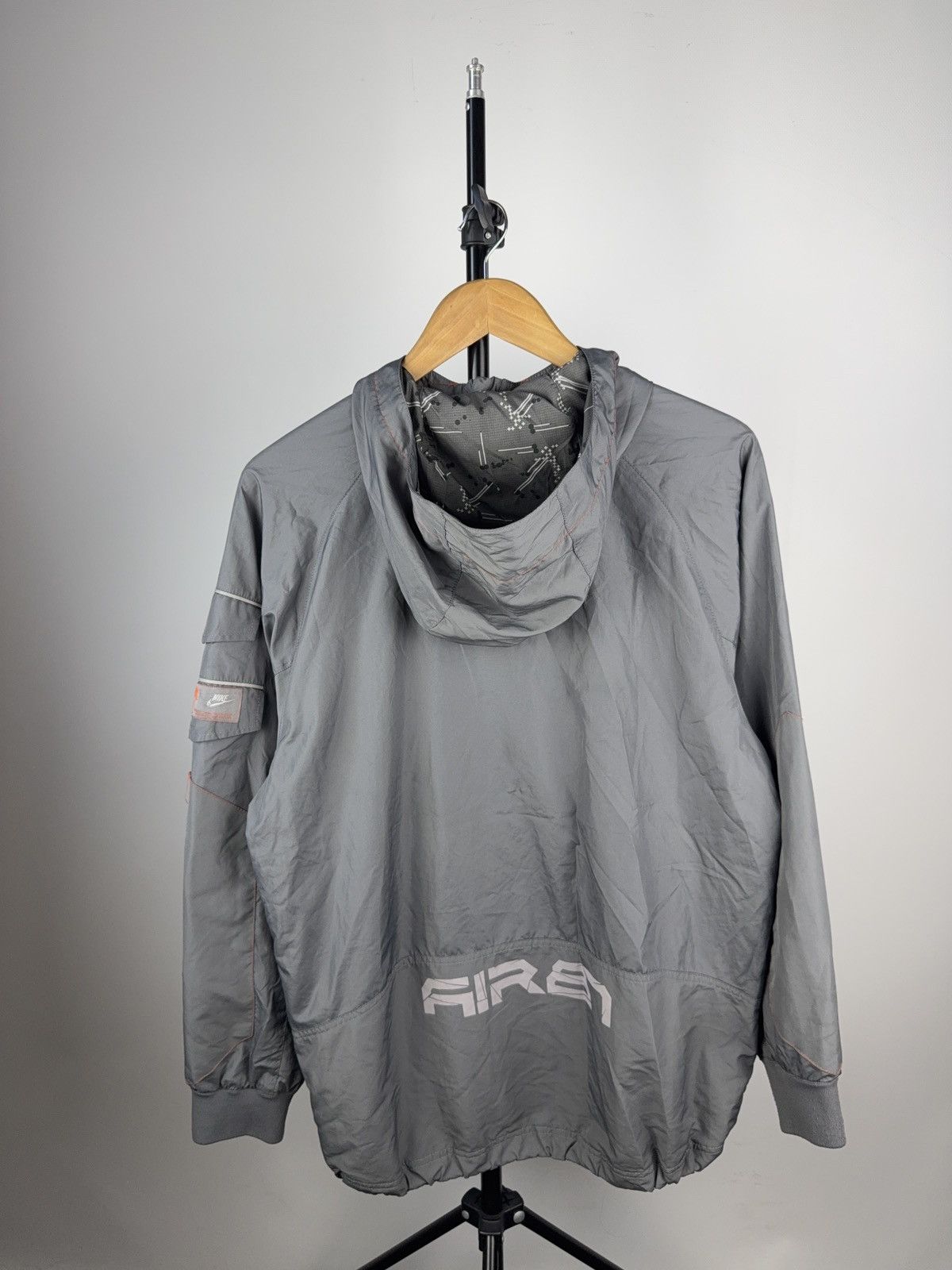 Nike × Vintage 00s Nike Air gray Tactical Jacket Utility Y2K Cyber Style Size US S / EU 44-46 / 1 - 11 Thumbnail