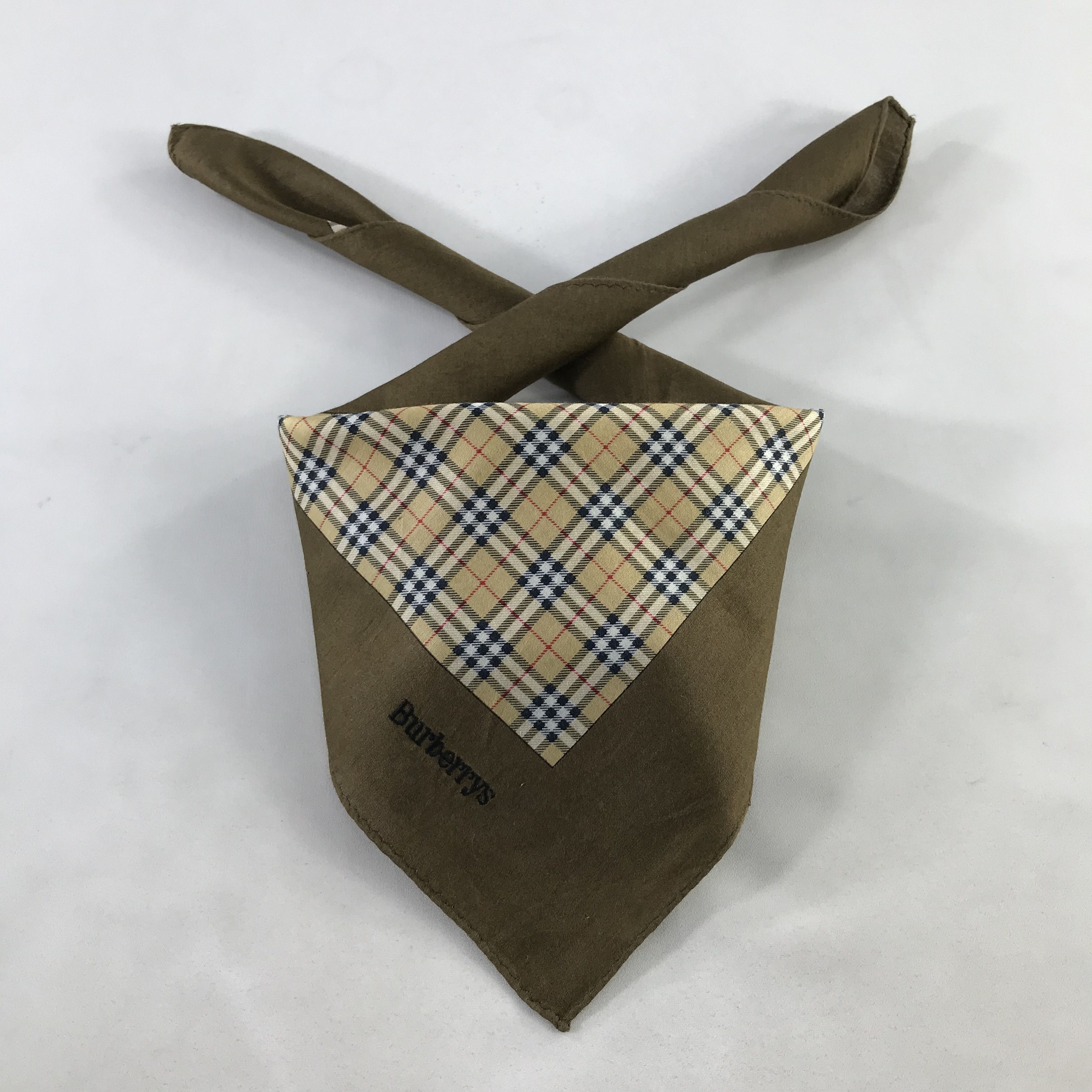 Burberry × Vintage Burberry Bandana / Handkerchief / Neckerchief - S1031 Size ONE SIZE - 3 Thumbnail