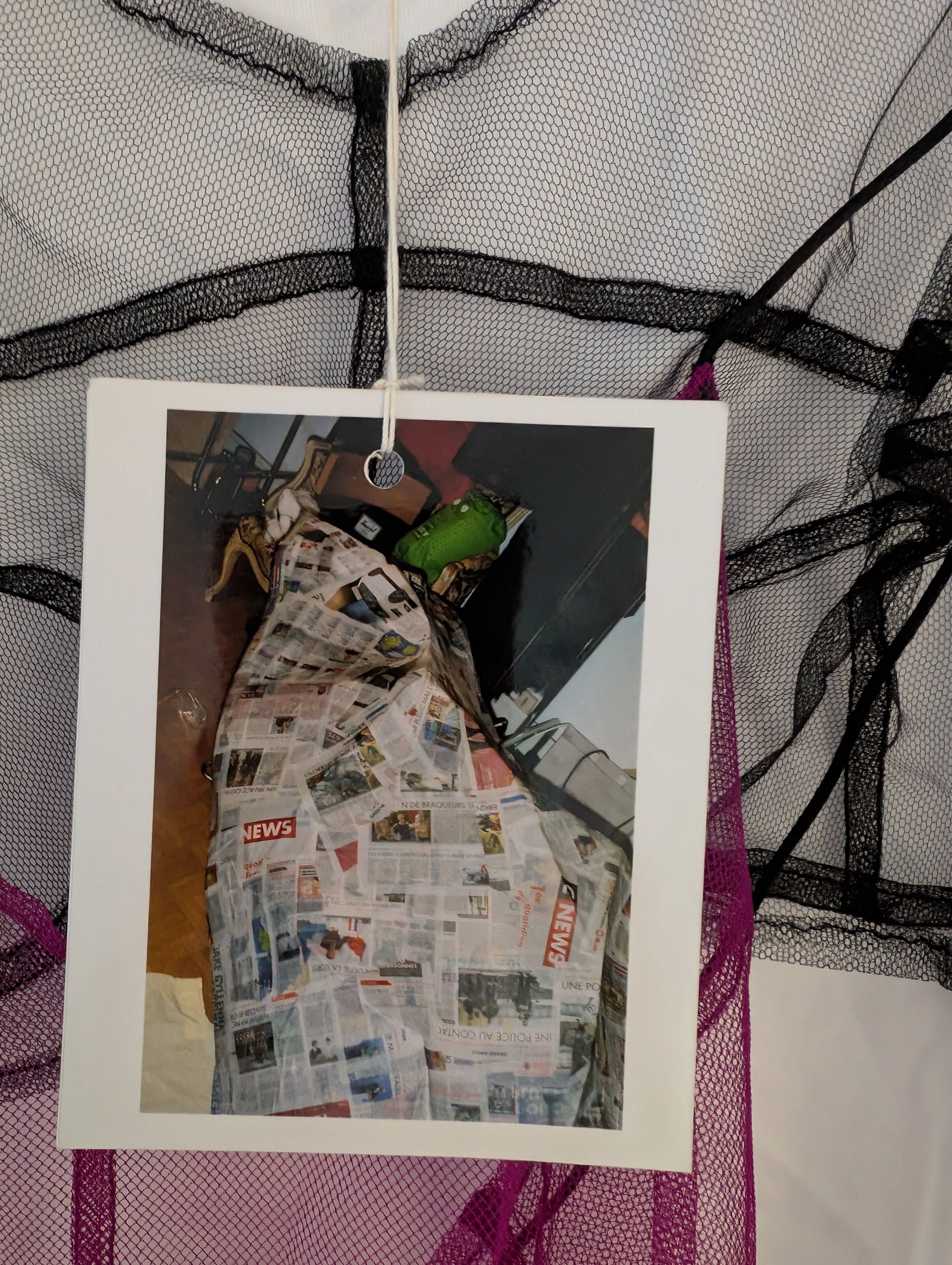 Other Quetsche “Hidden Dress” Layered T-Shirt/Sheer Tulle Overlay Size S / US 4 / IT 40 - 4 Thumbnail