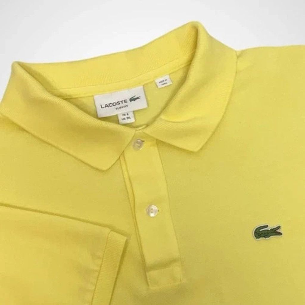 Lacoste NWOT Lacoste Slim Fit Yellow Short Sleev Polo Shirt Men 3XL Size US XXL / EU 58 / 5 - 1 Thumbnail