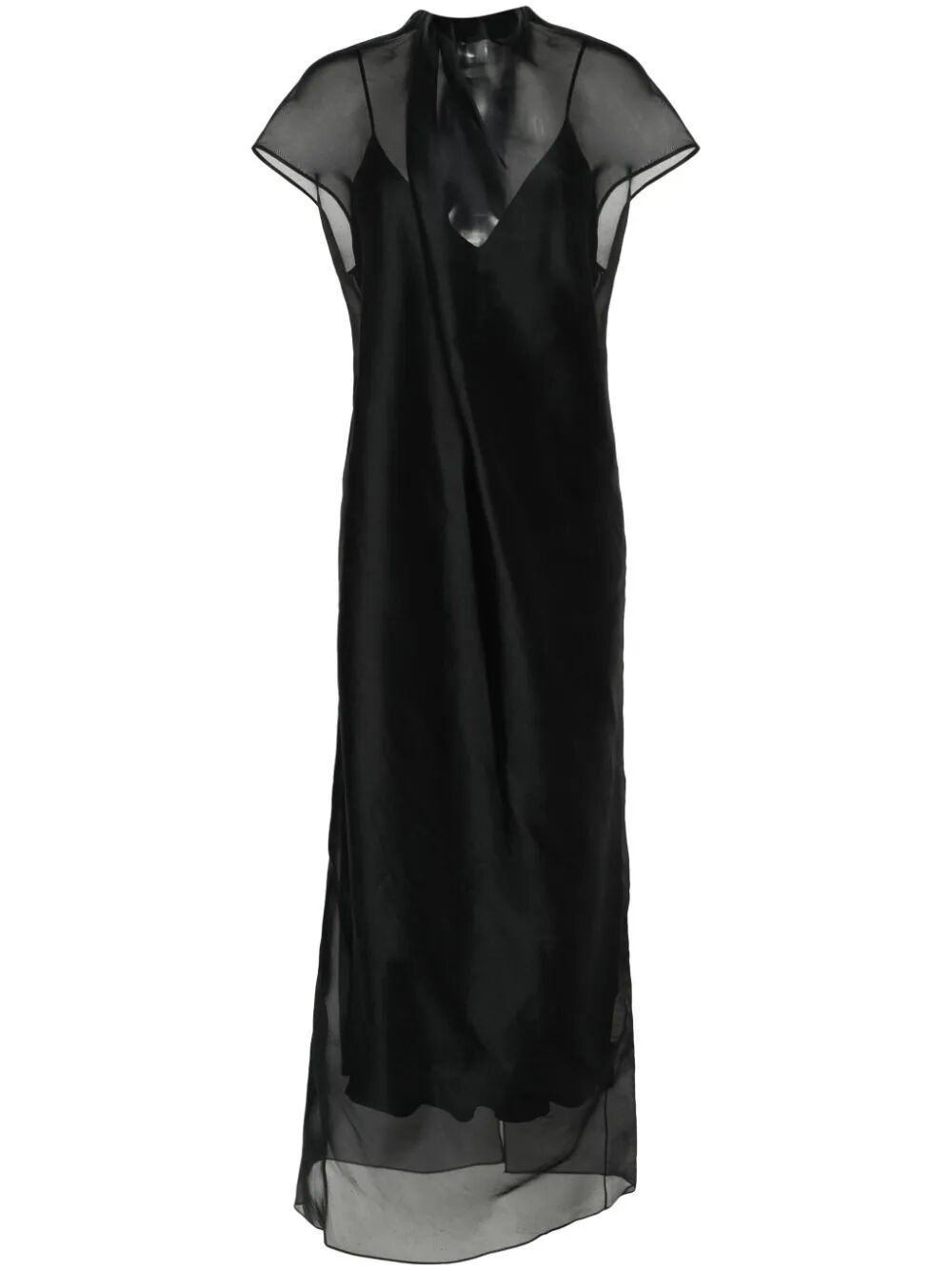 image of Khaite Organza Essie Dress Size 2 in Black, Women's