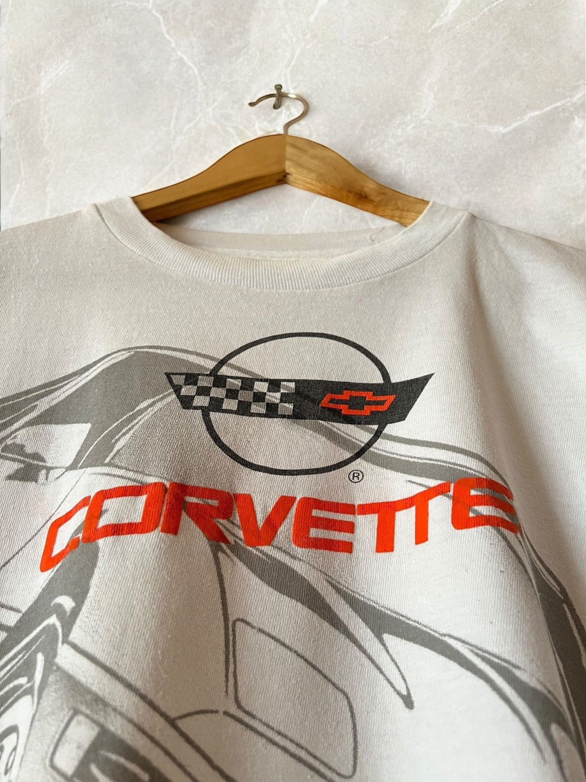 Chevrolet × Vintage Corvette RACING vintage TEE 00s CARS Heavy cotton boxy fit Size US L / EU 52-54 / 3 - 3 Thumbnail
