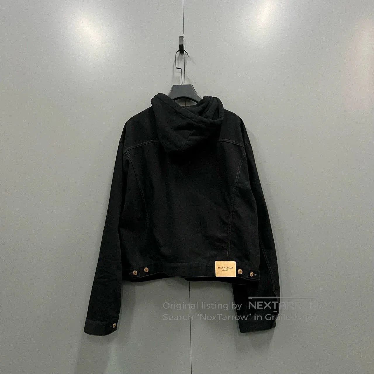 Balenciaga Balenciaga Black Denim Hooded Jacket. Size US L / EU 52-54 / 3 - 2 Thumbnail