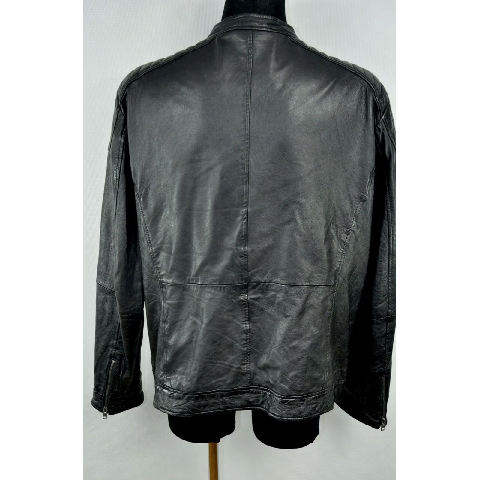 Jack & Jones JACK & JONES Jjeliam Leather Jacket NOOS 2XL Black Mens Jacket Leather Glove? Size US XXL / EU 58 / 5 - 3 Thumbnail