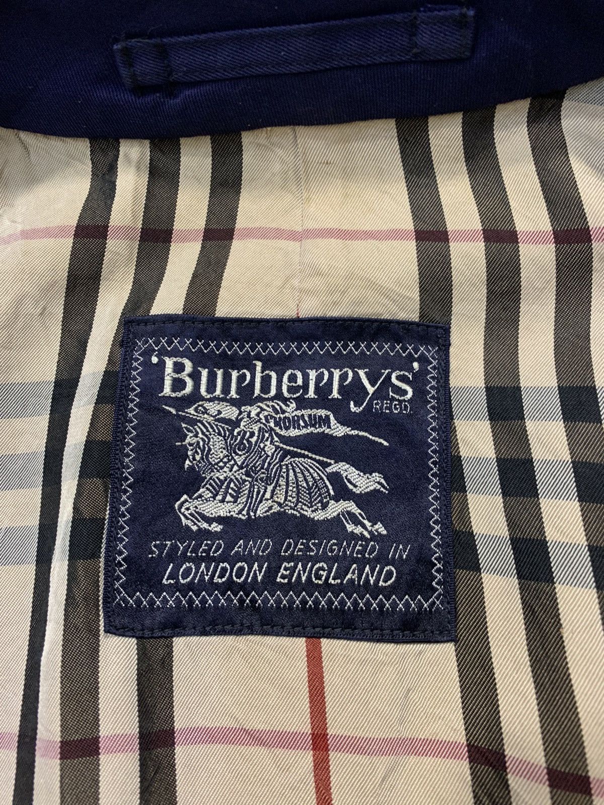 Burberry 90s Burberrys London Trech Coat Jacket Checked Monogram Size S / US 4 / IT 40 - 7 Thumbnail