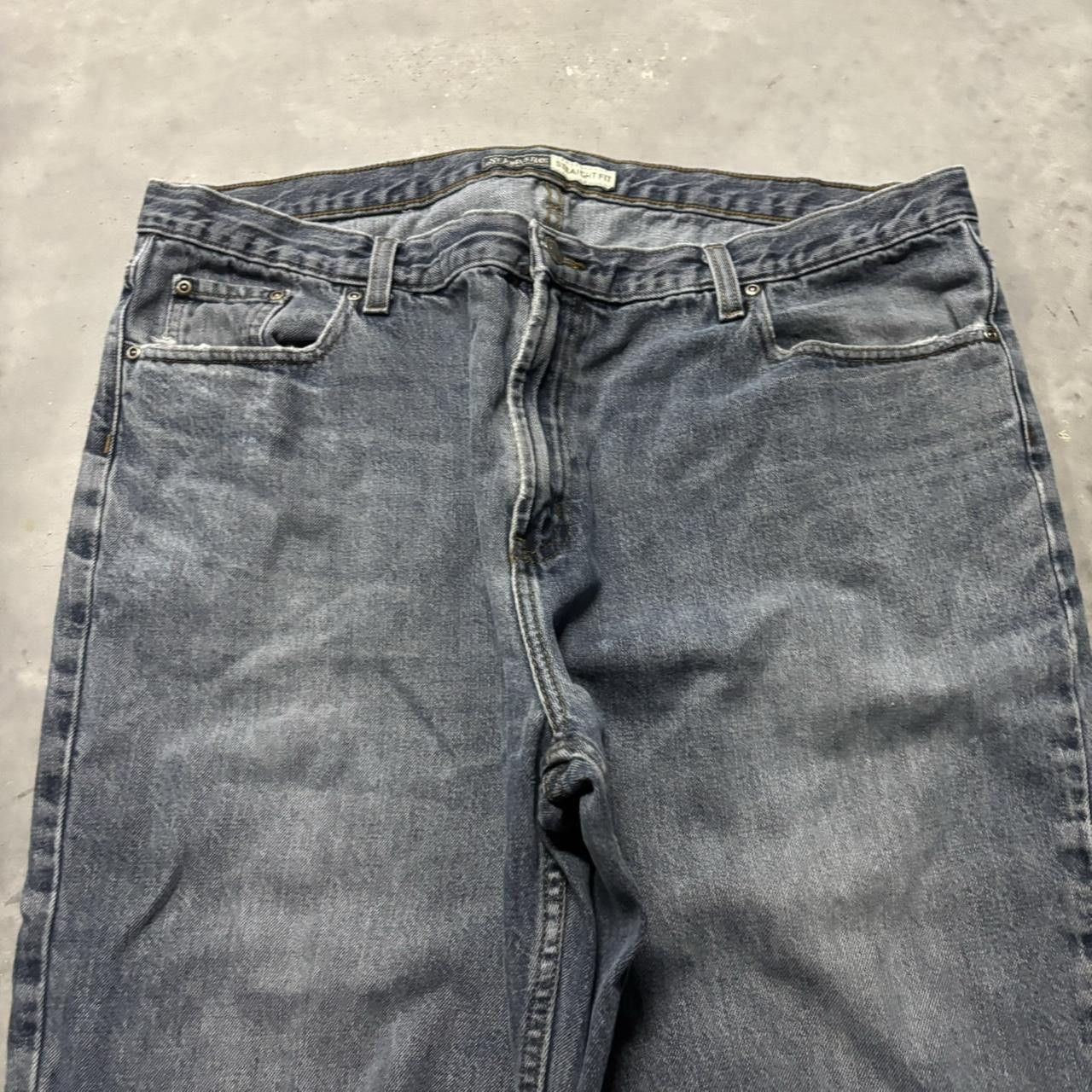 Japanese Brand × Vintage Crazy Vintage Y2K/2000s Baggy Grunge Dark Wash Skater Denim Jeans! Size US 40 / EU 56 - 5 Thumbnail